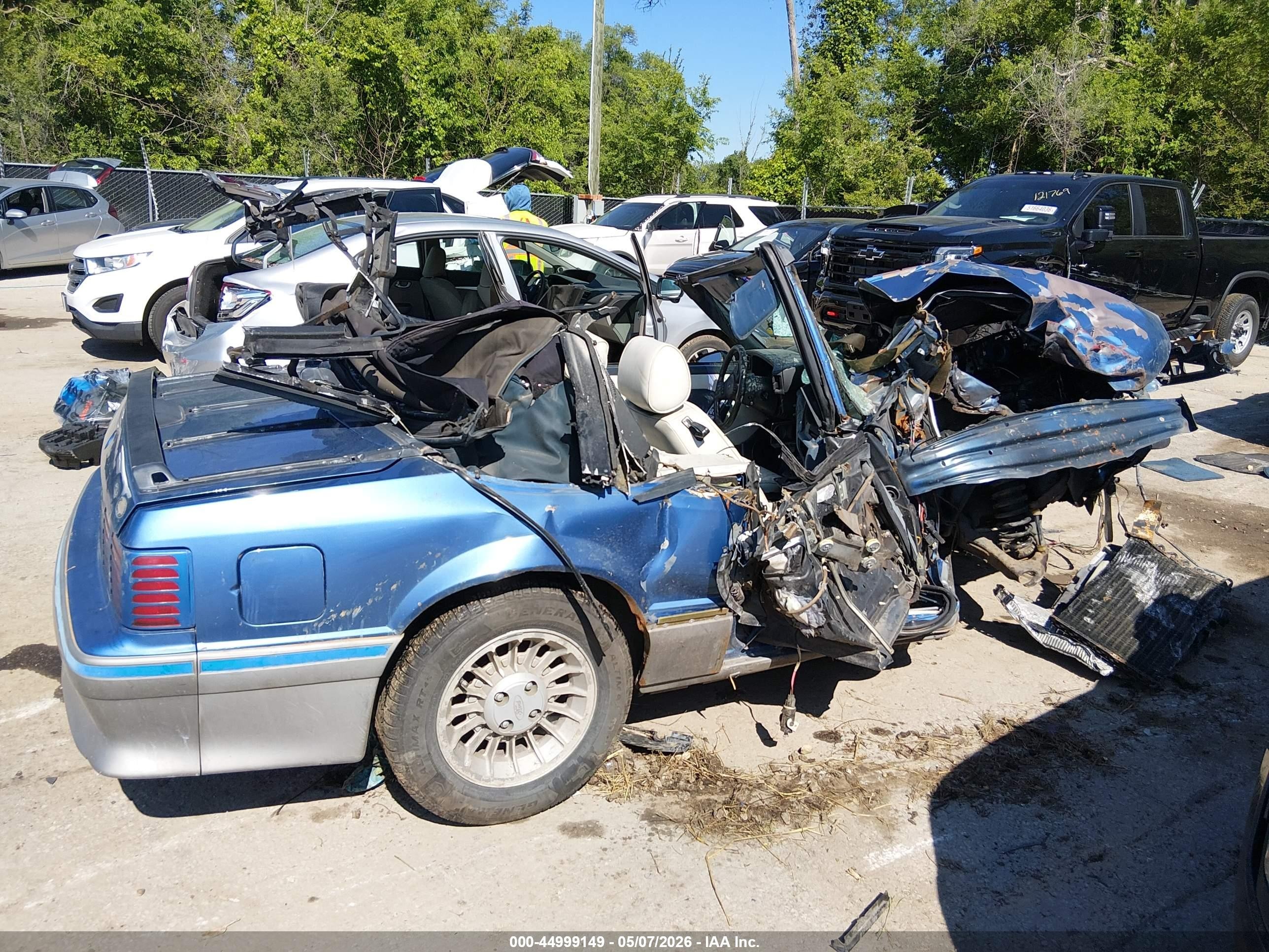 1989 Ford Mustang Gt/cobra Gt Blue vin: 1FABP45E4KF198975