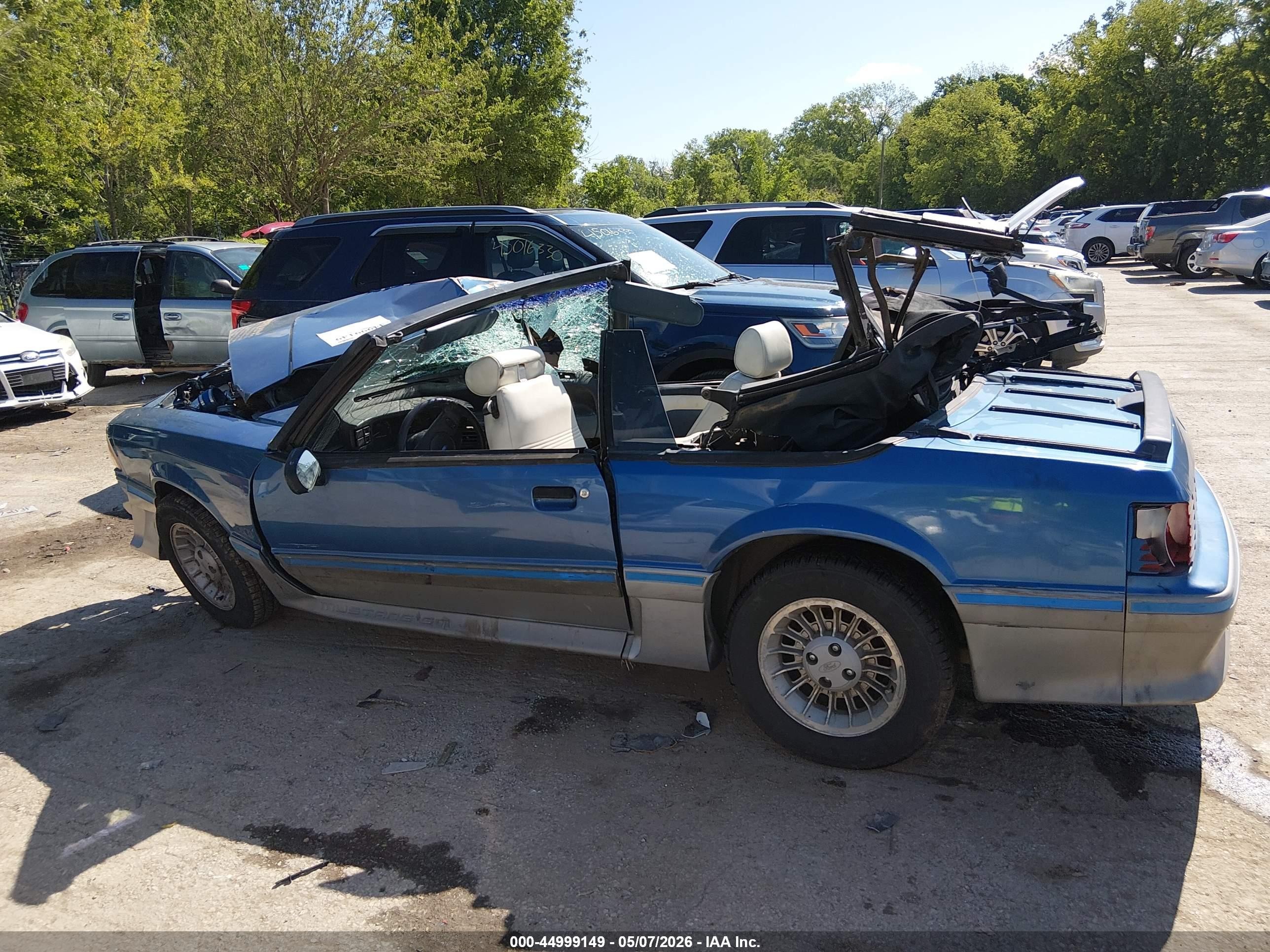 1989 Ford Mustang Gt/cobra Gt Blue vin: 1FABP45E4KF198975