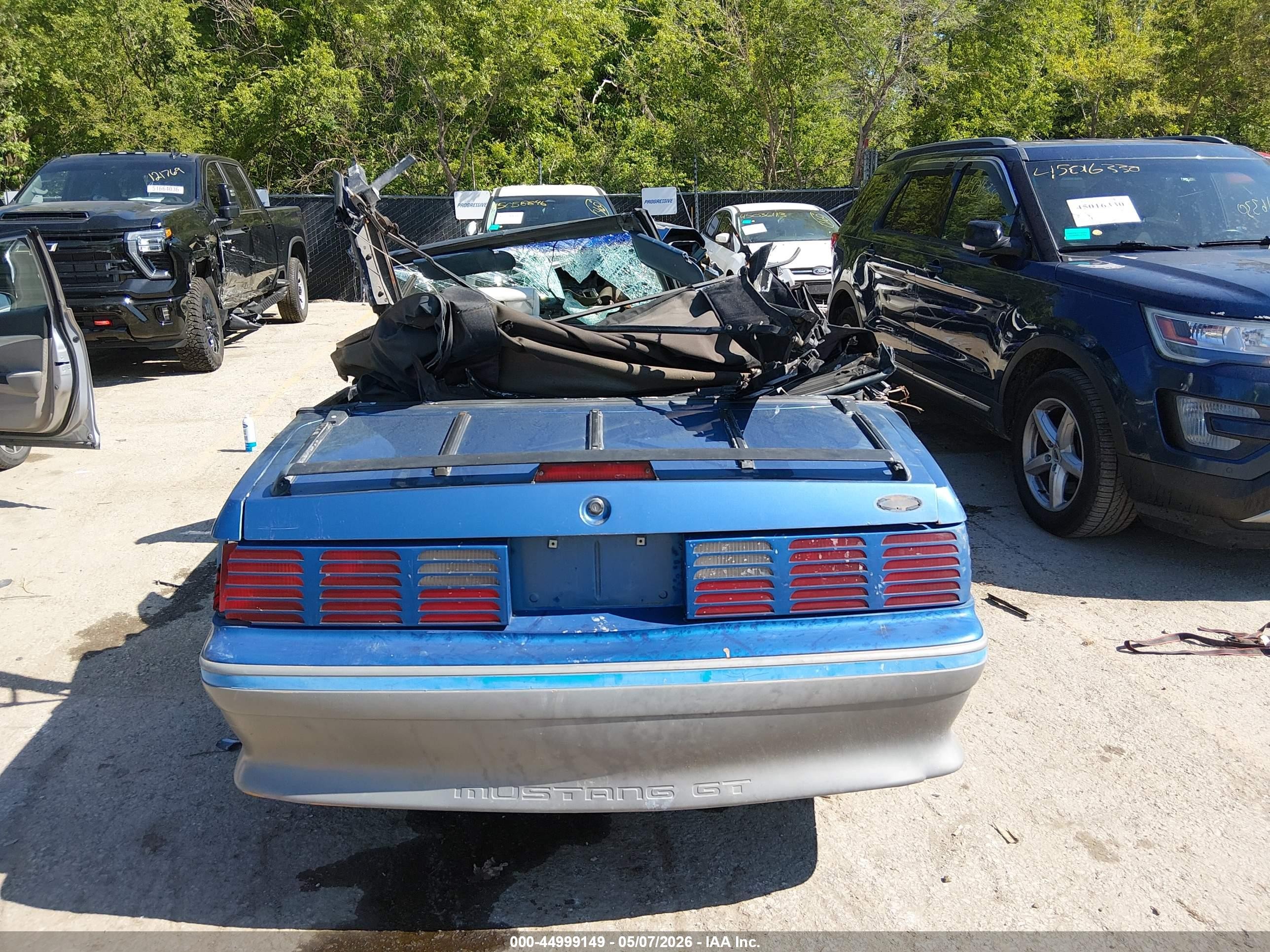 1989 Ford Mustang Gt/cobra Gt Blue vin: 1FABP45E4KF198975