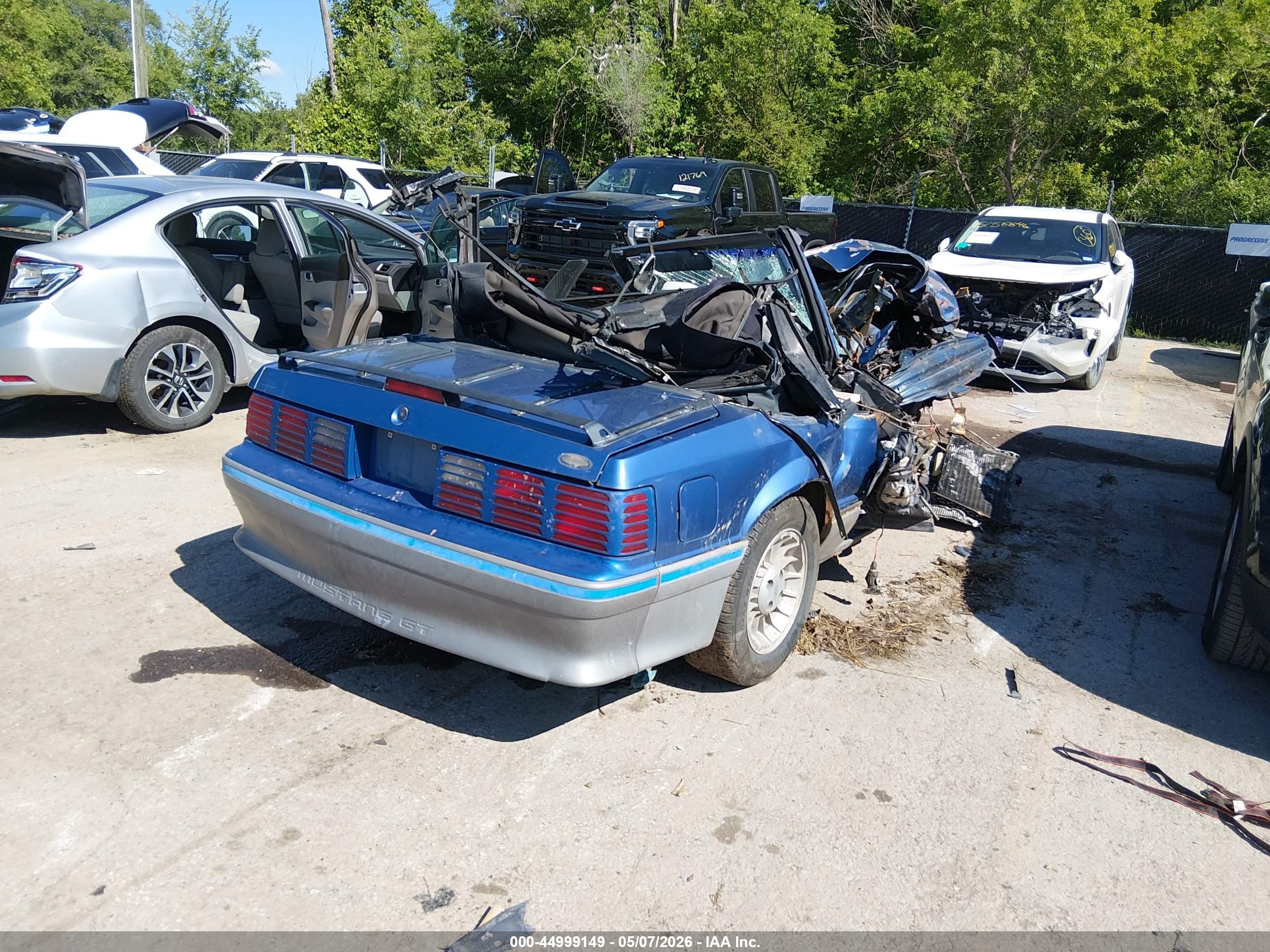 1989 Ford Mustang Gt/cobra Gt Blue vin: 1FABP45E4KF198975