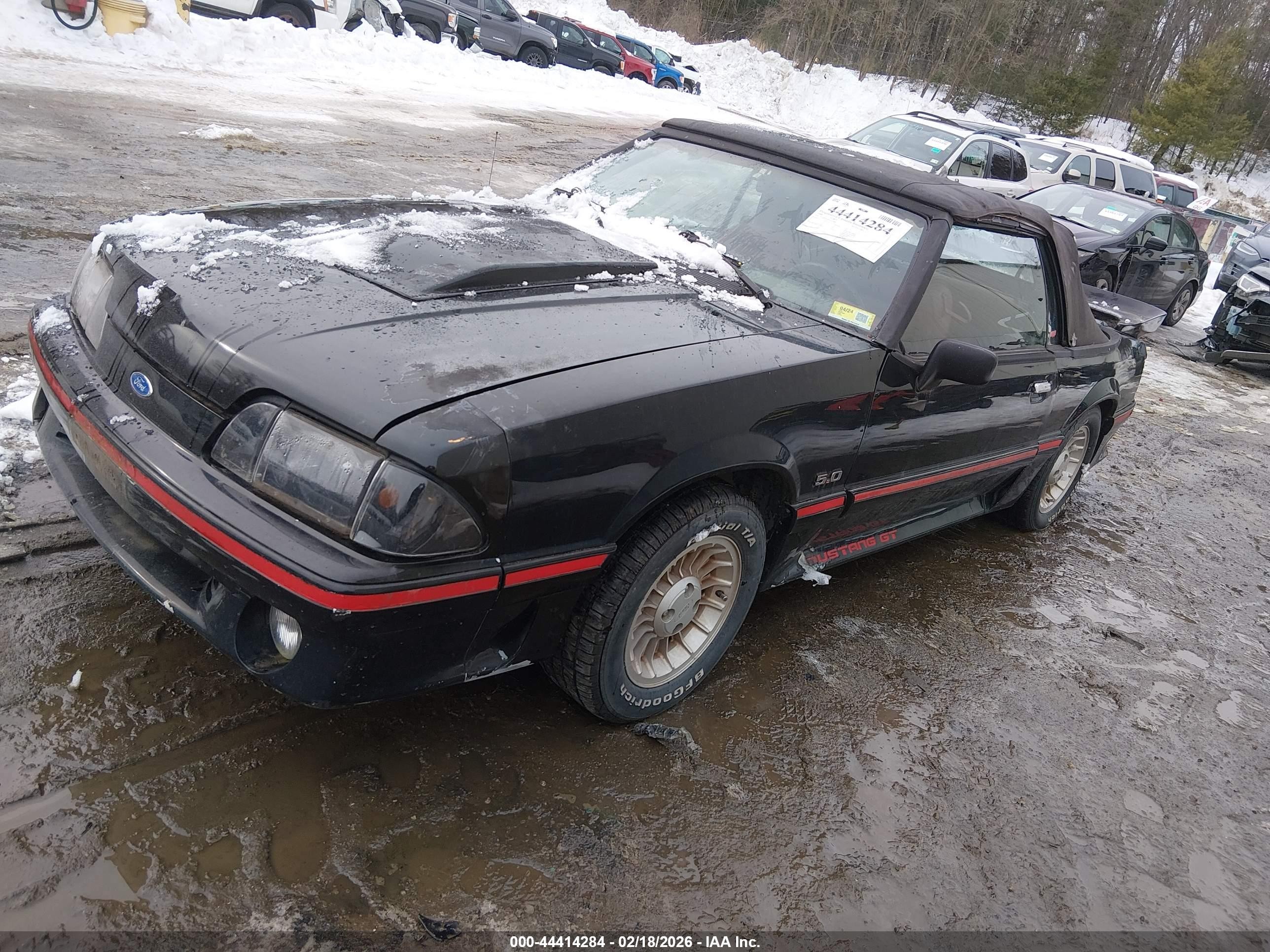 1988 Ford Mustang Gt Black vin: 1FABP45E9JF263589