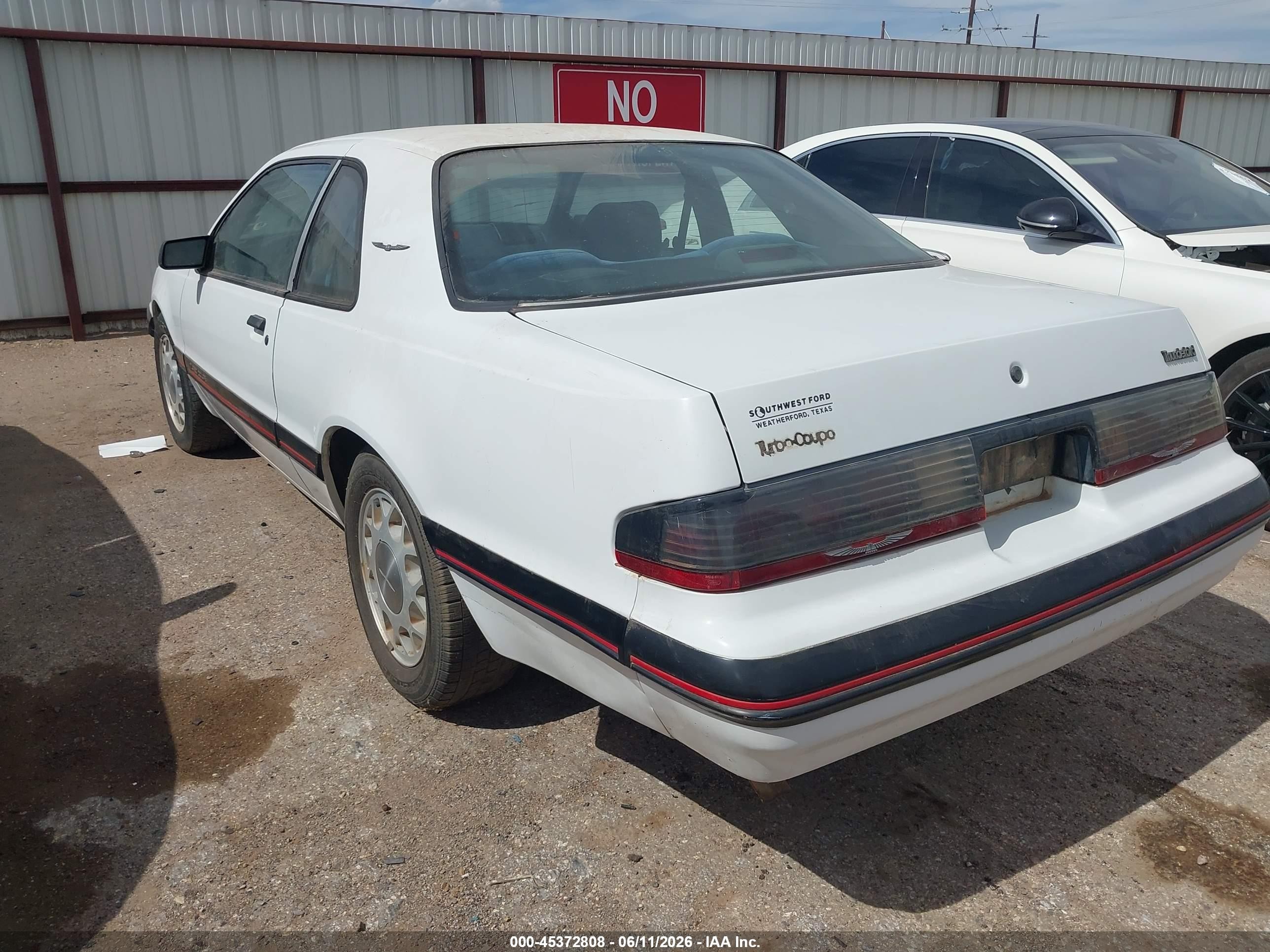 1987 Ford Thunderbird   White vin: 1FABP64W4HH195948