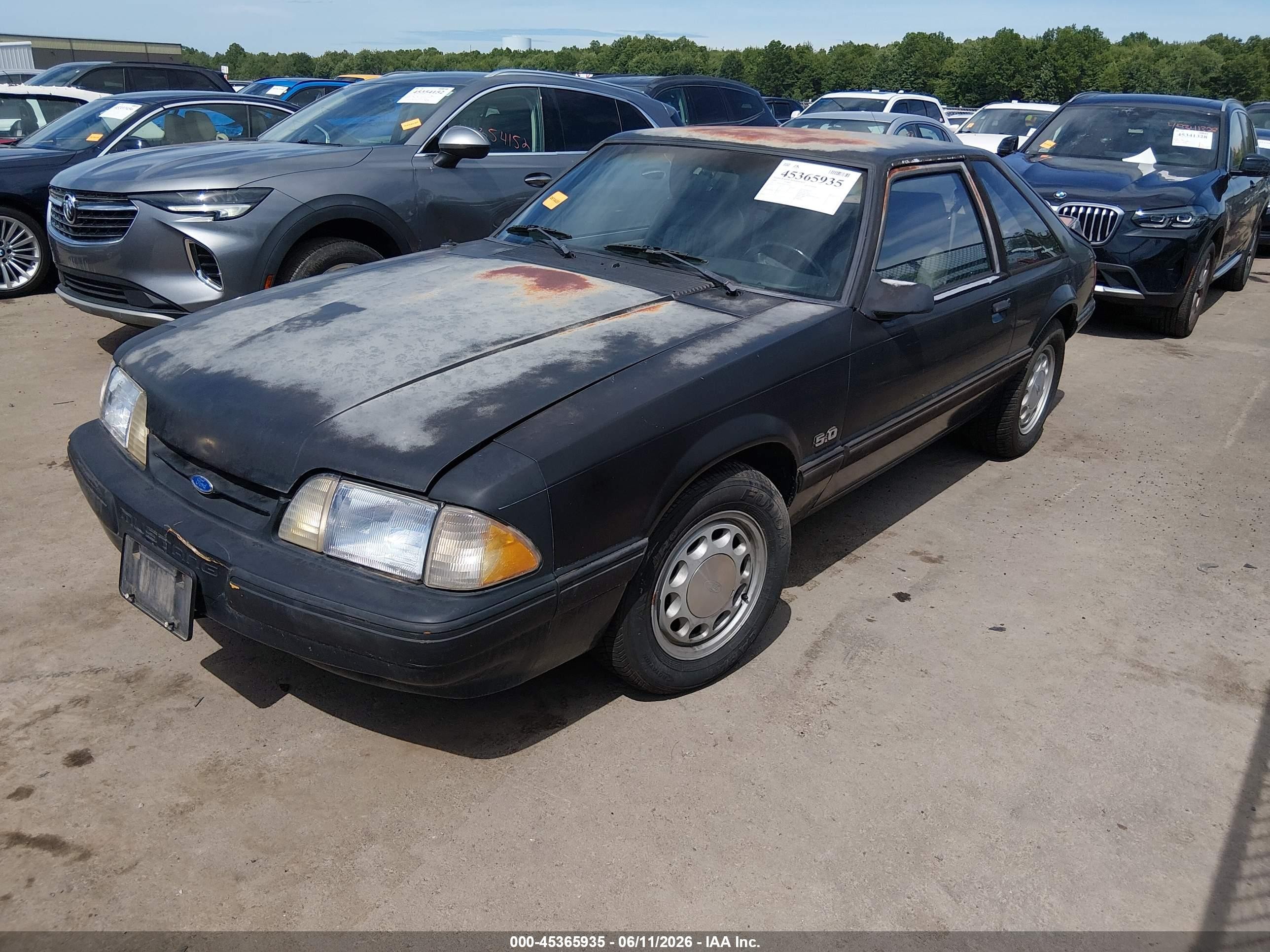 1990 Ford Mustang Lx Black vin: 1FACP41E0LF212012
