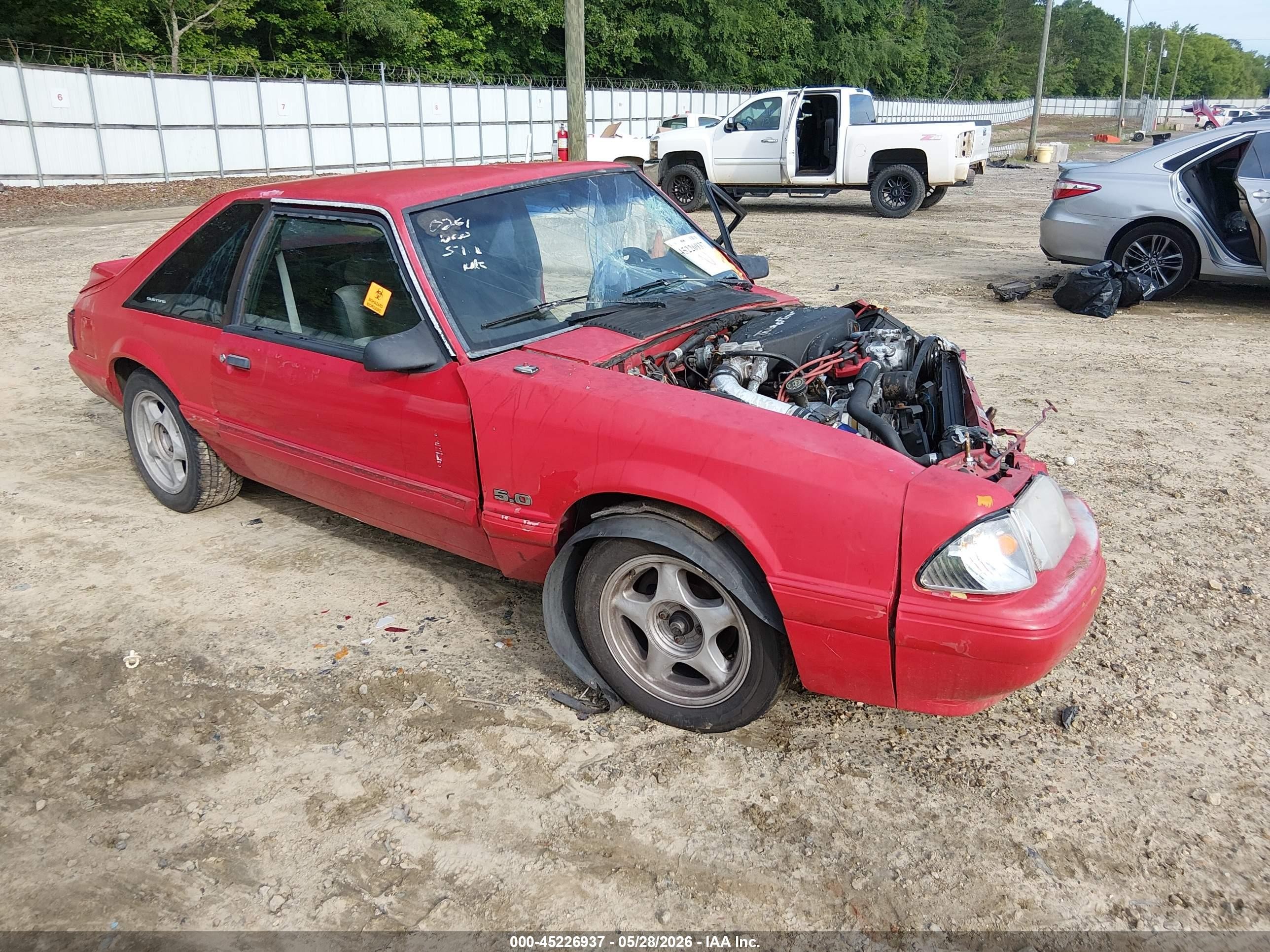 1990 Ford Mustang Lx Красный vin: 1FACP41E2LF137491