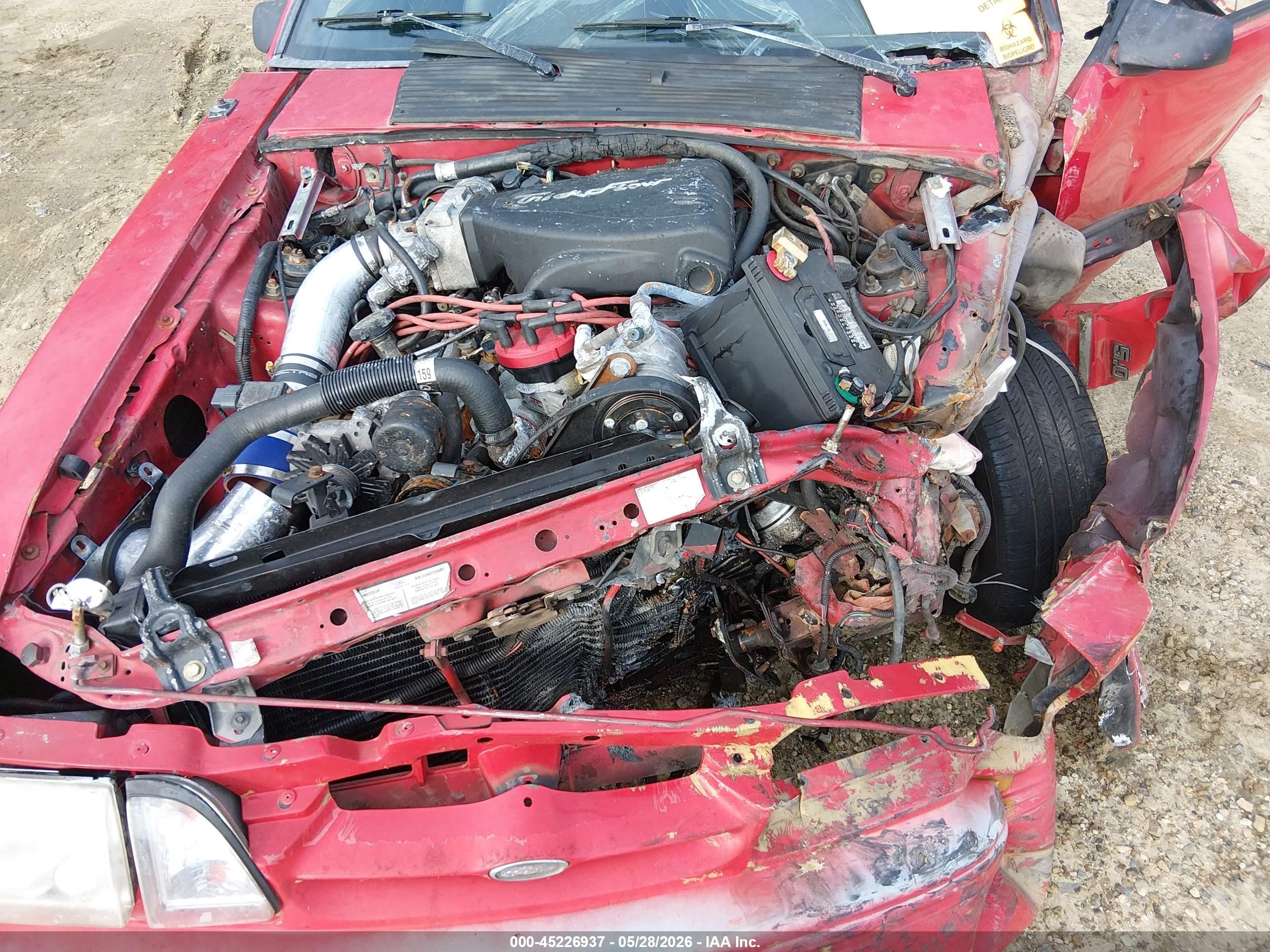 1990 Ford Mustang Lx Красный vin: 1FACP41E2LF137491