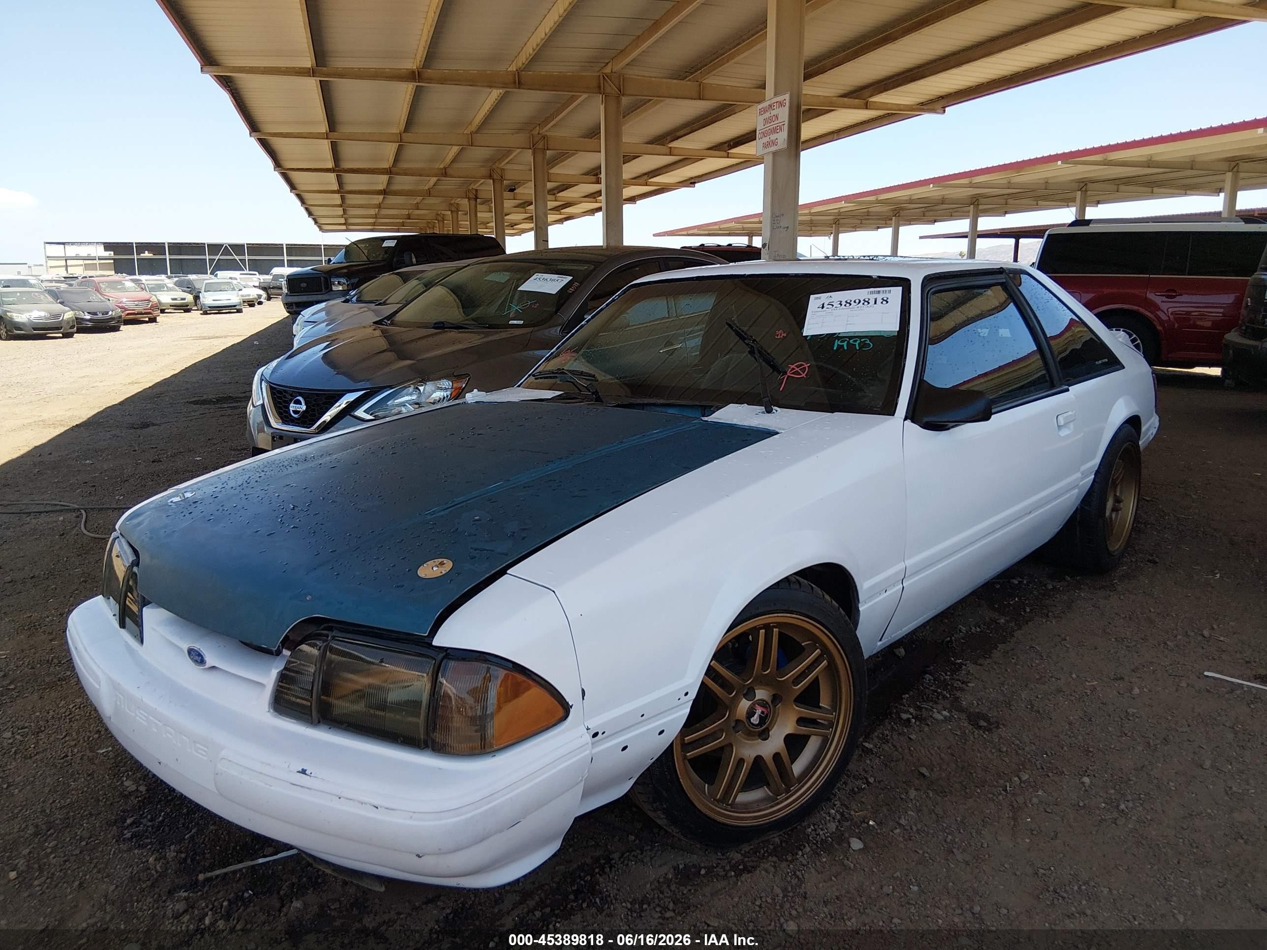 1993 Ford Mustang Lx Белый vin: 1FACP41E5PF215851