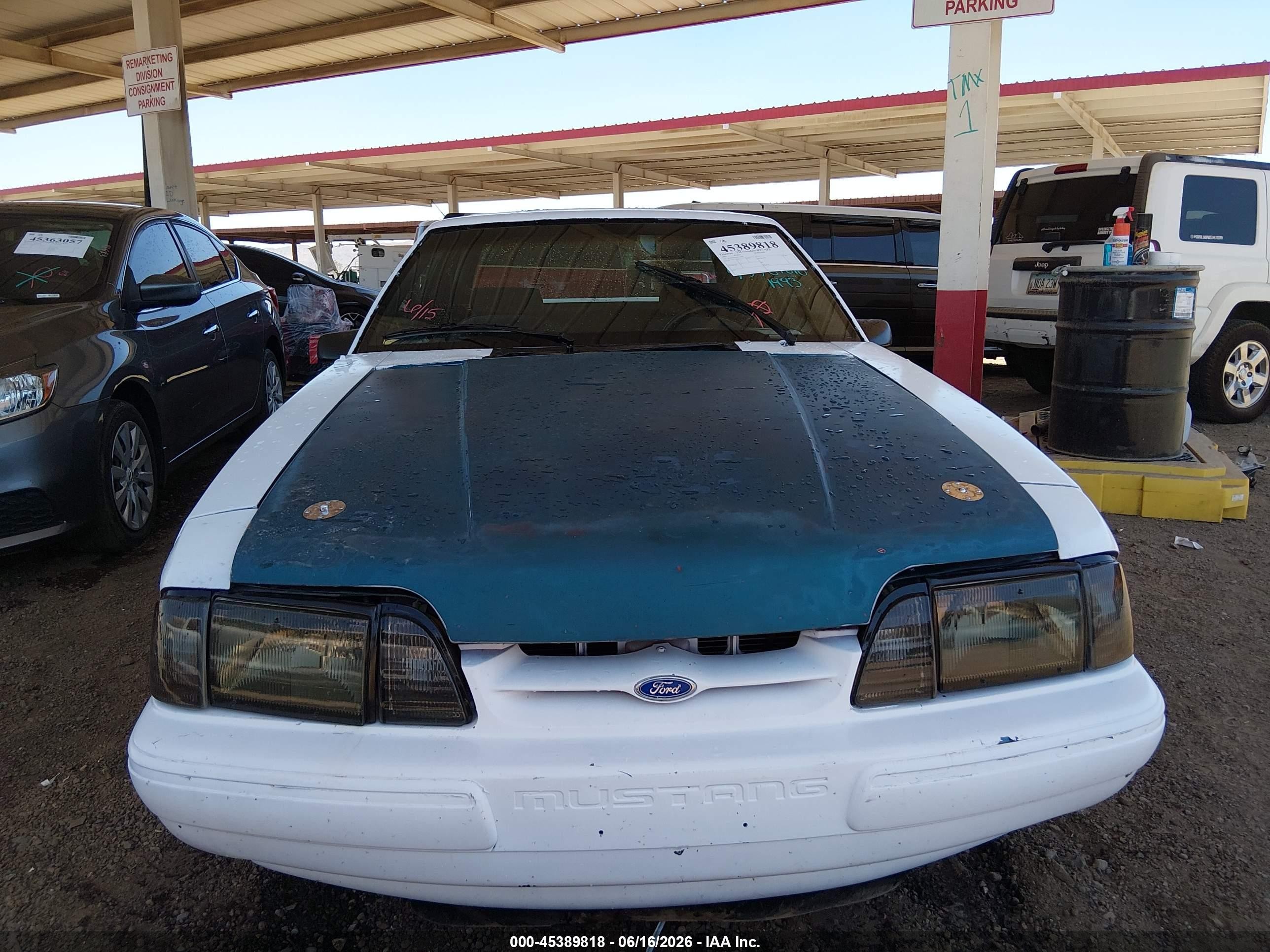 1993 Ford Mustang Lx Белый vin: 1FACP41E5PF215851