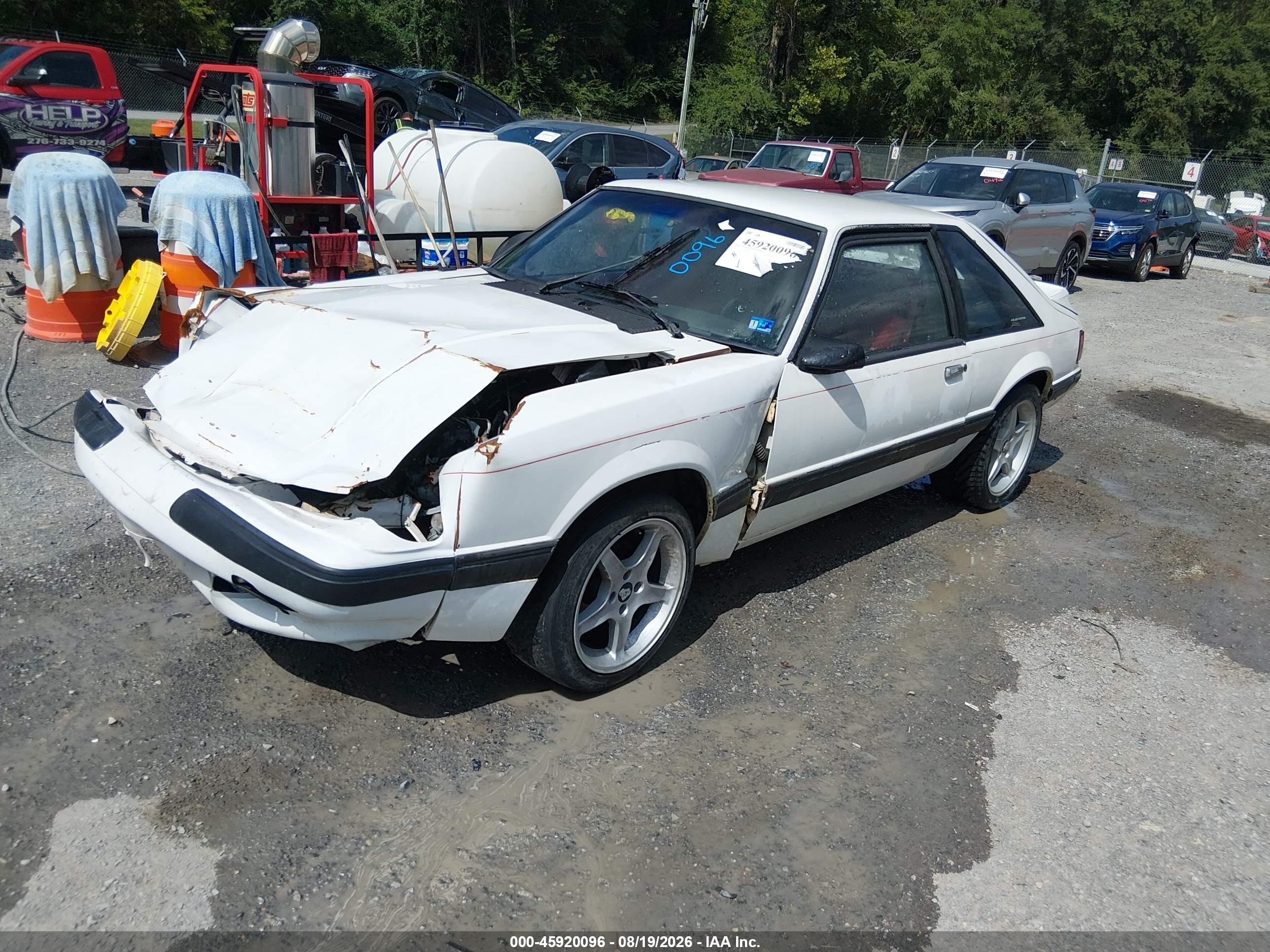 1991 Ford Mustang Lx White vin: 1FACP41M1MF176971