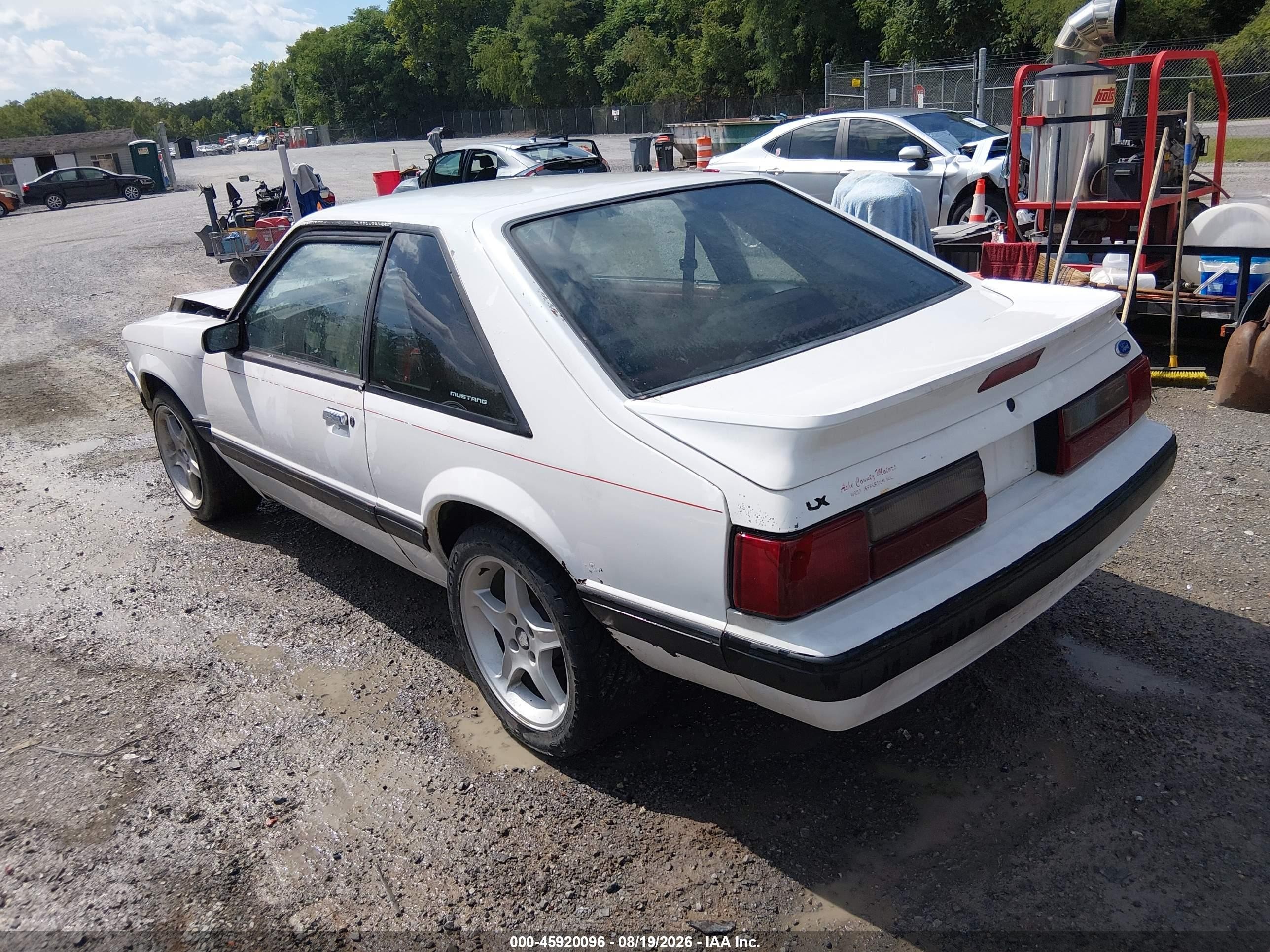 1991 Ford Mustang Lx White vin: 1FACP41M1MF176971