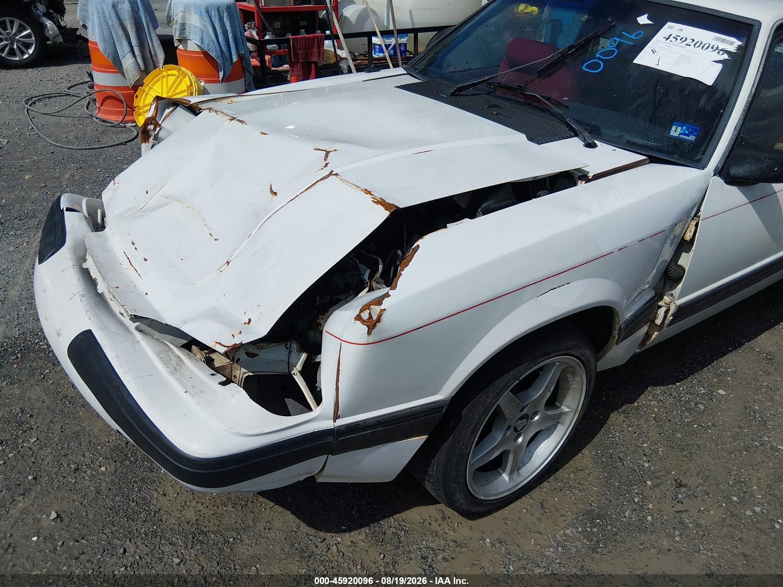 1991 Ford Mustang Lx White vin: 1FACP41M1MF176971