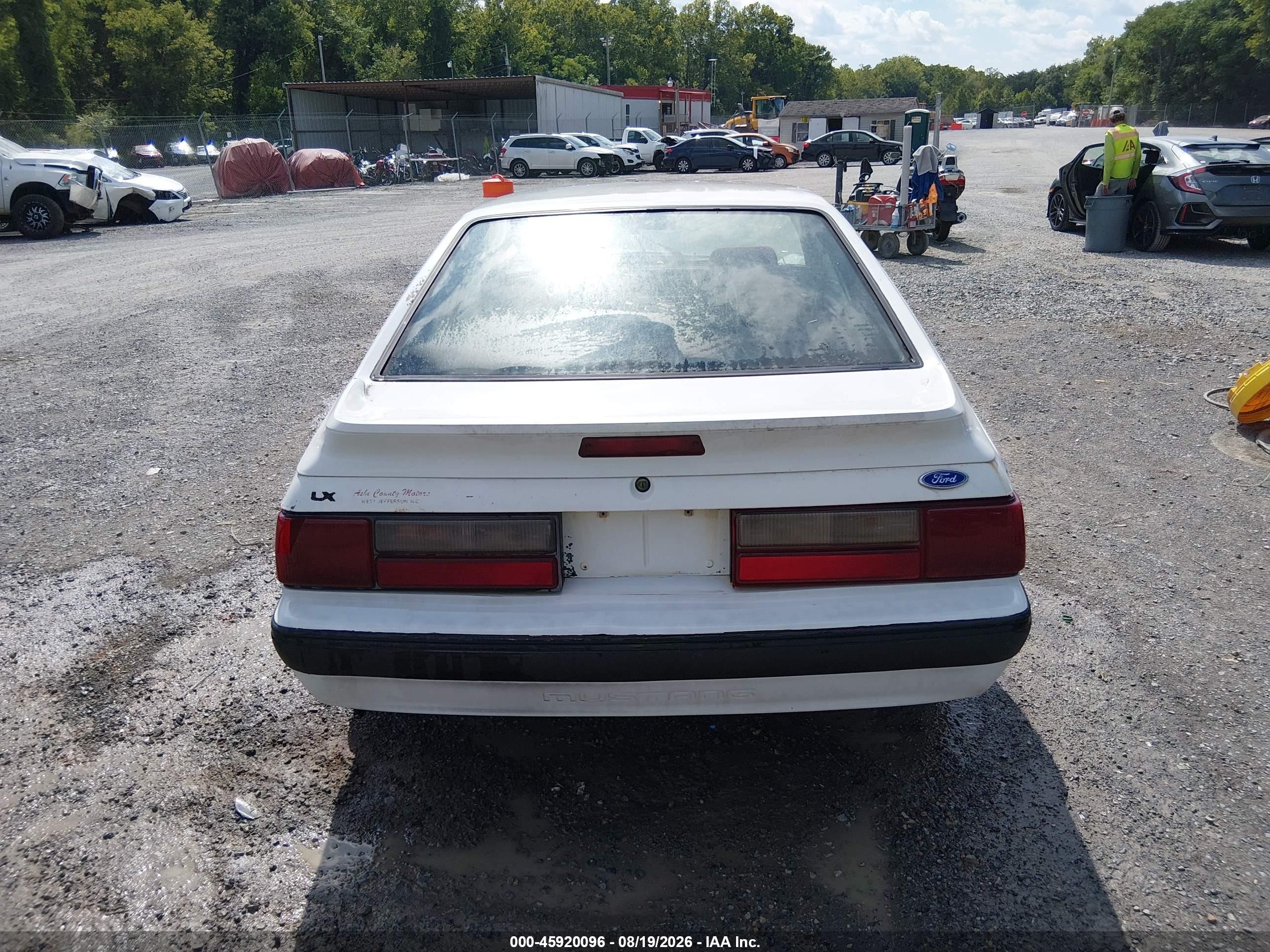 1991 Ford Mustang Lx White vin: 1FACP41M1MF176971