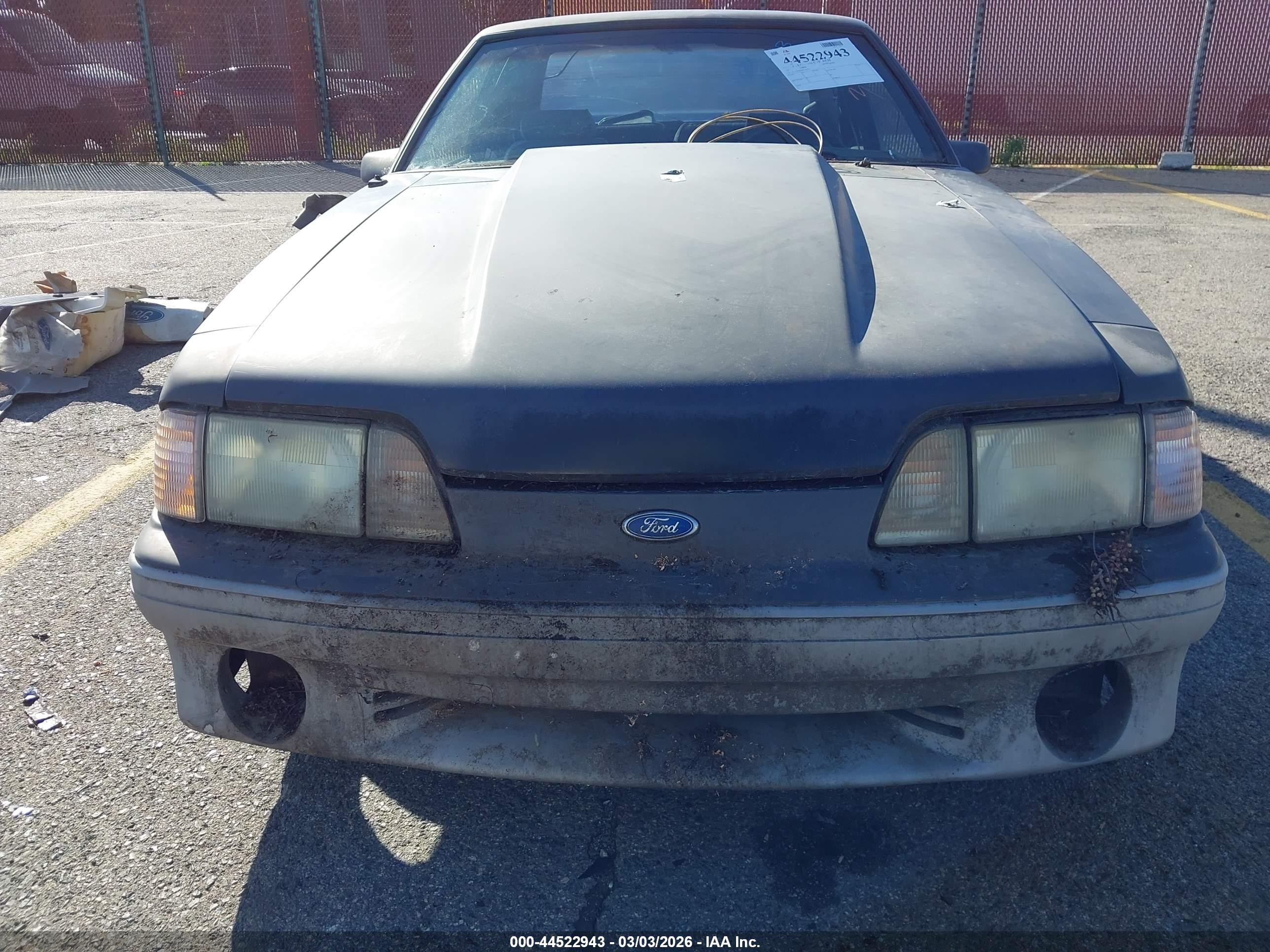 1991 Ford Mustang Gt/cobra Gt Gray vin: 1FACP42E0MF162731