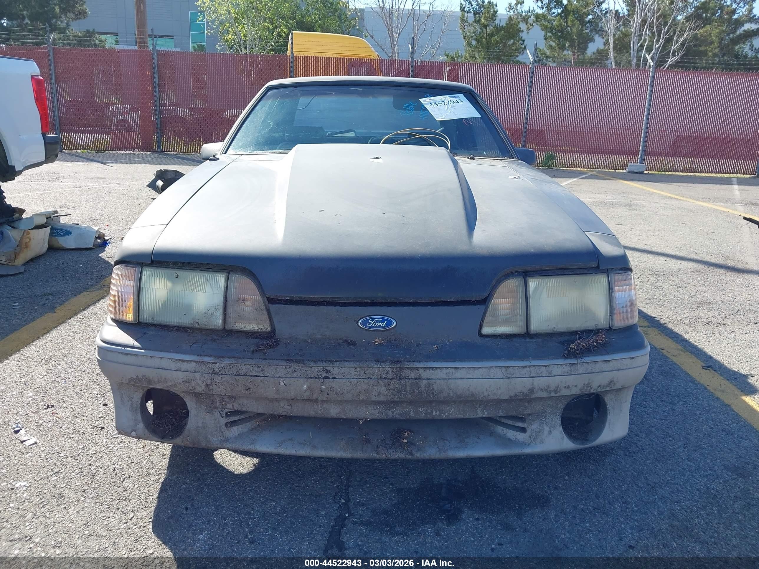 1991 Ford Mustang Gt/cobra Gt Gray vin: 1FACP42E0MF162731