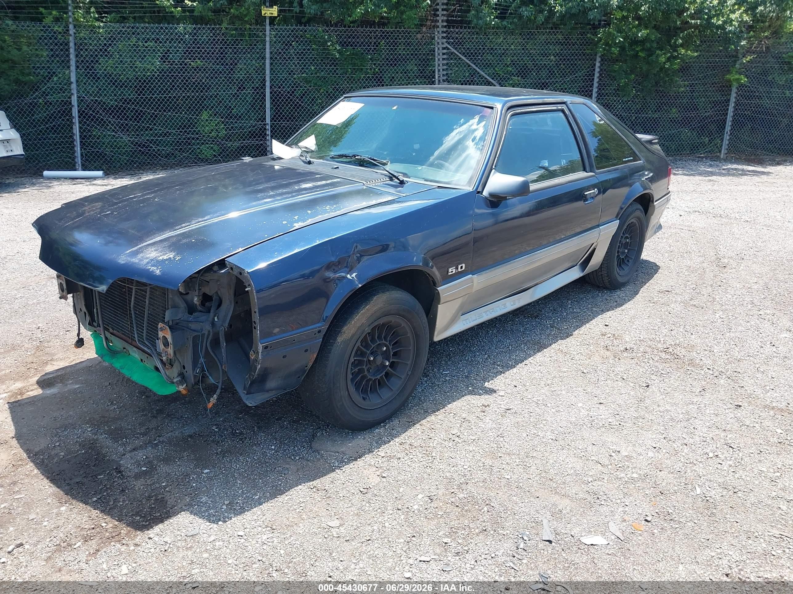 1990 Ford Mustang Gt/cobra Gt Blue vin: 1FACP42E4LF219768