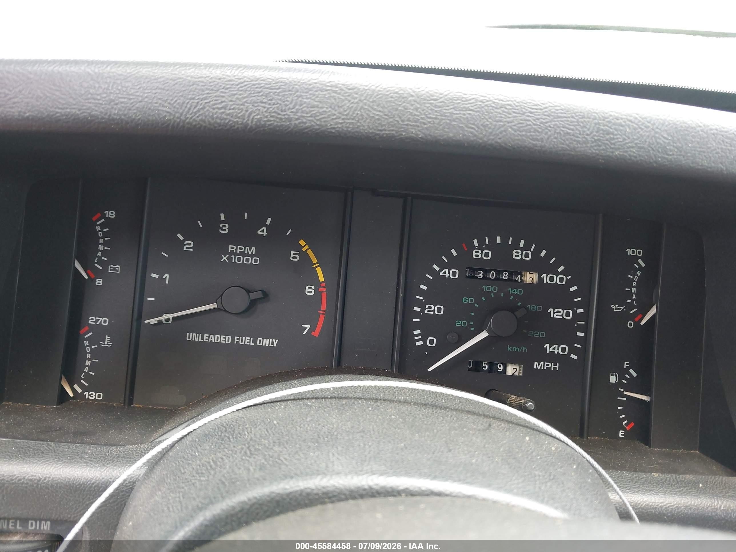 1991 Ford Mustang Gt/cobra Gt Red vin: 1FACP42E4MF129683