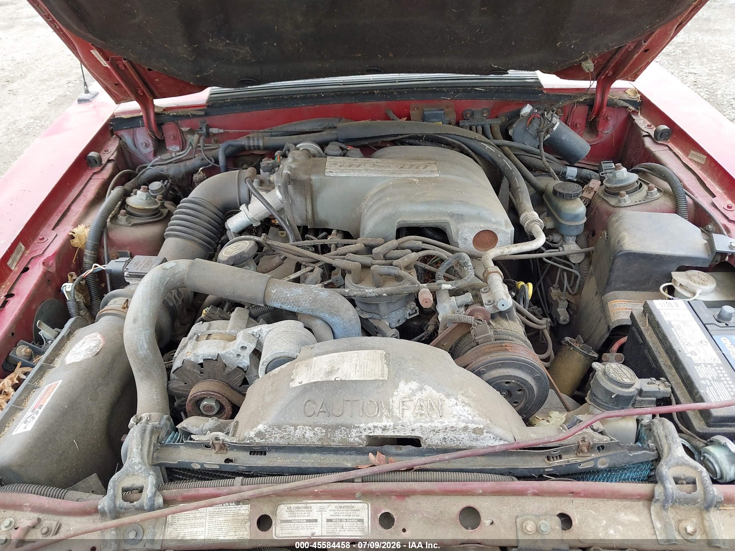 1991 Ford Mustang Gt/cobra Gt Red vin: 1FACP42E4MF129683