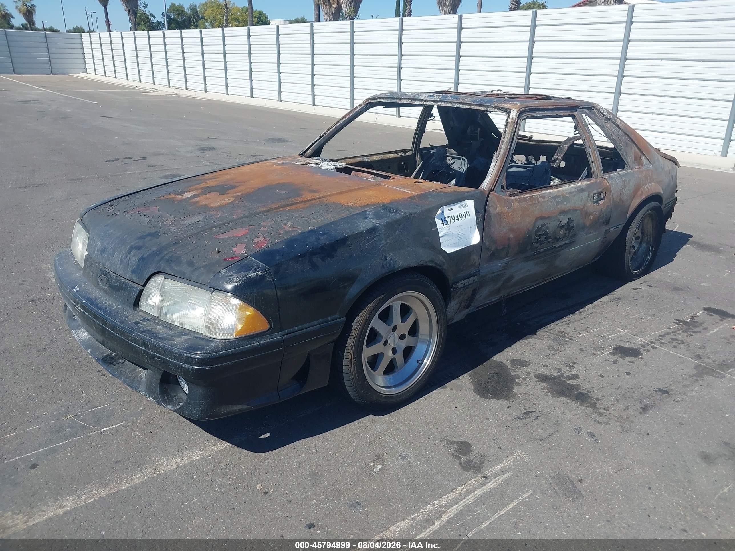 1990 Ford Mustang Gt/cobra Gt Black vin: 1FACP42E6LF150405