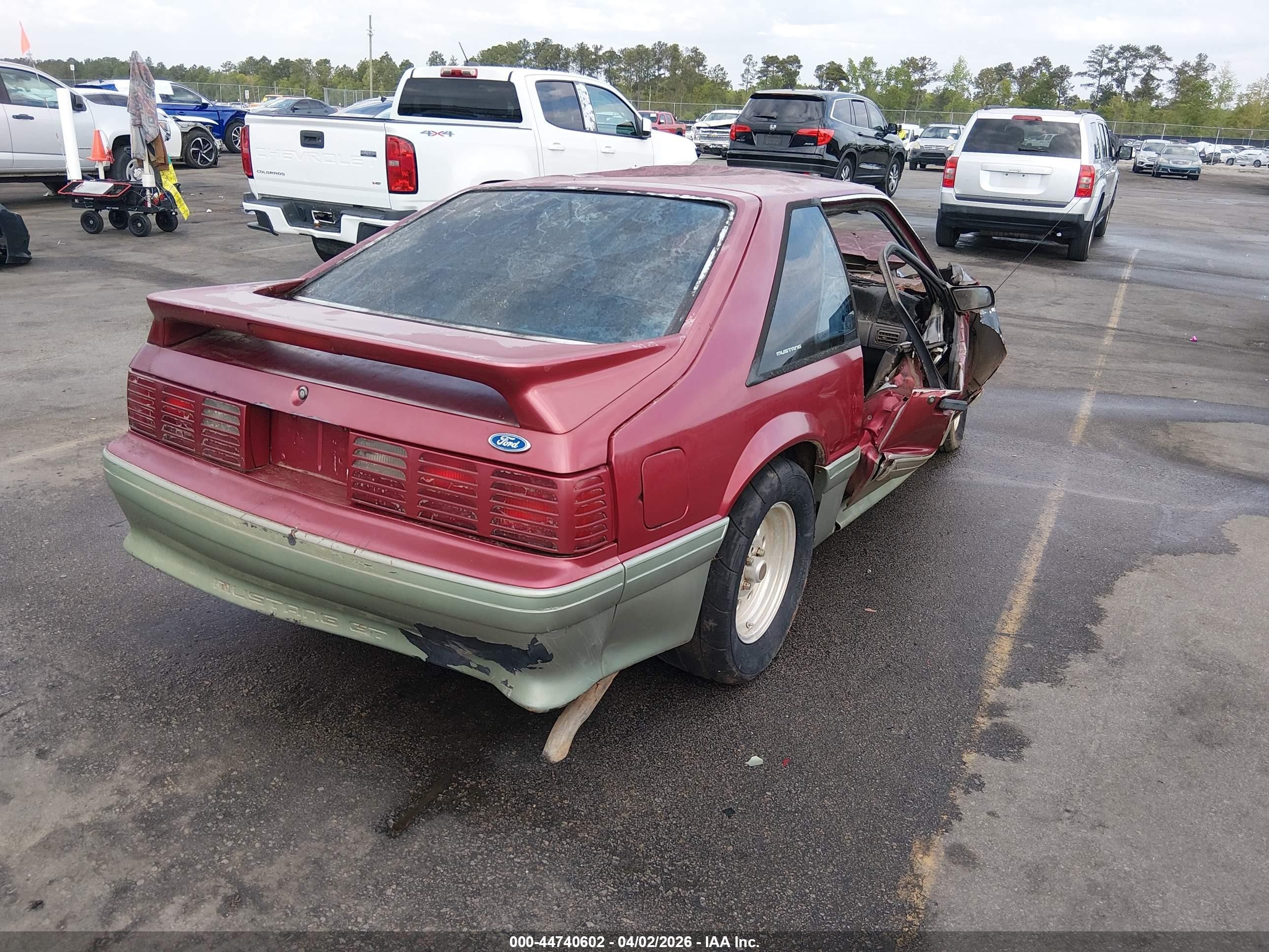 1993 Ford Mustang Gt/cobra Gt Бордовый vin: 1FACP42E6PF197116