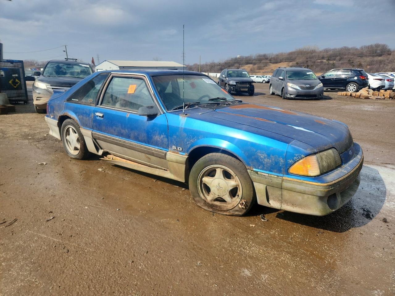 1991 Ford Mustang Gt Синий vin: 1FACP42E7MF167182