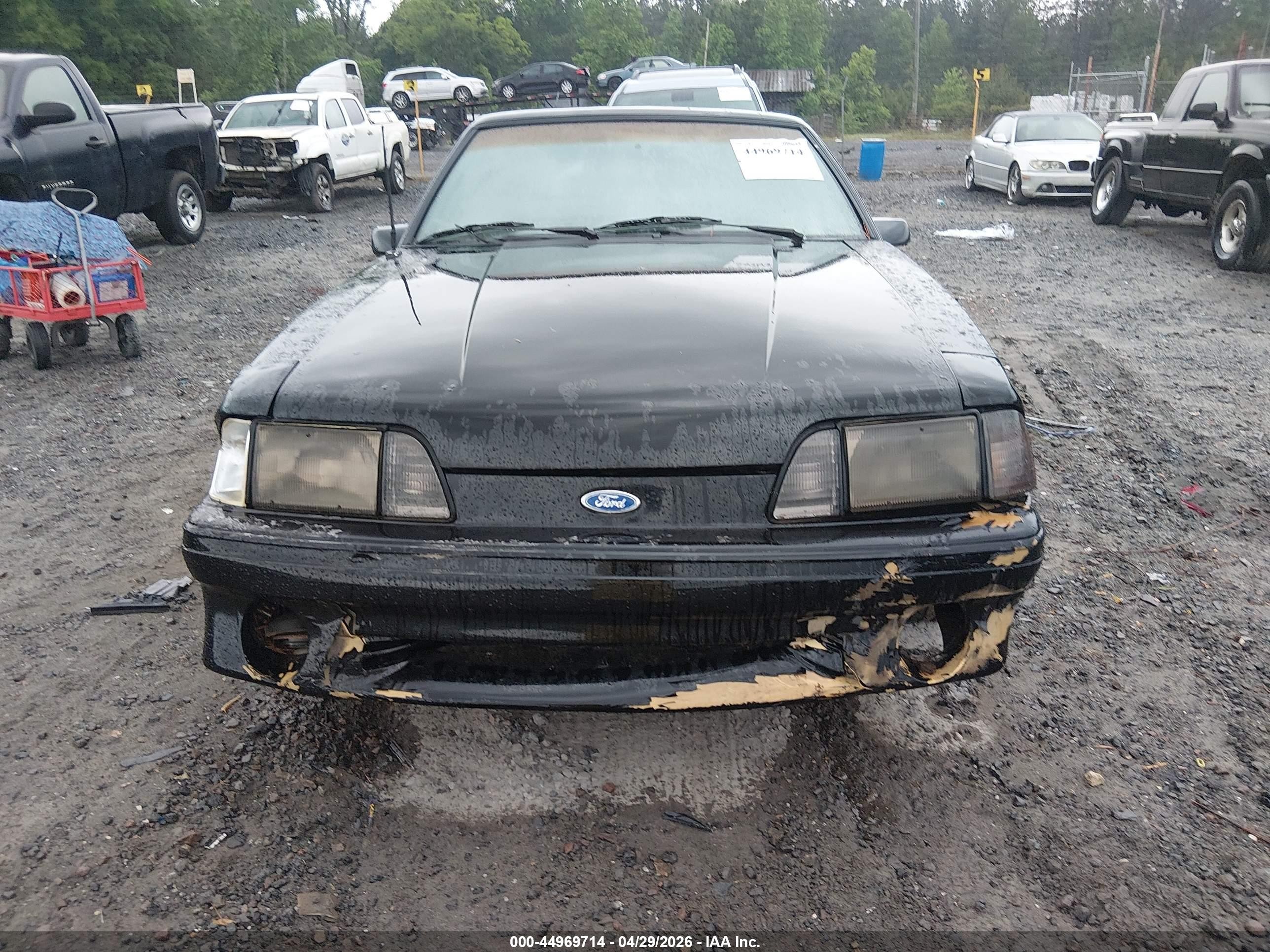 1991 Ford Mustang Gt/cobra Gt Black vin: 1FACP42EXMF114783