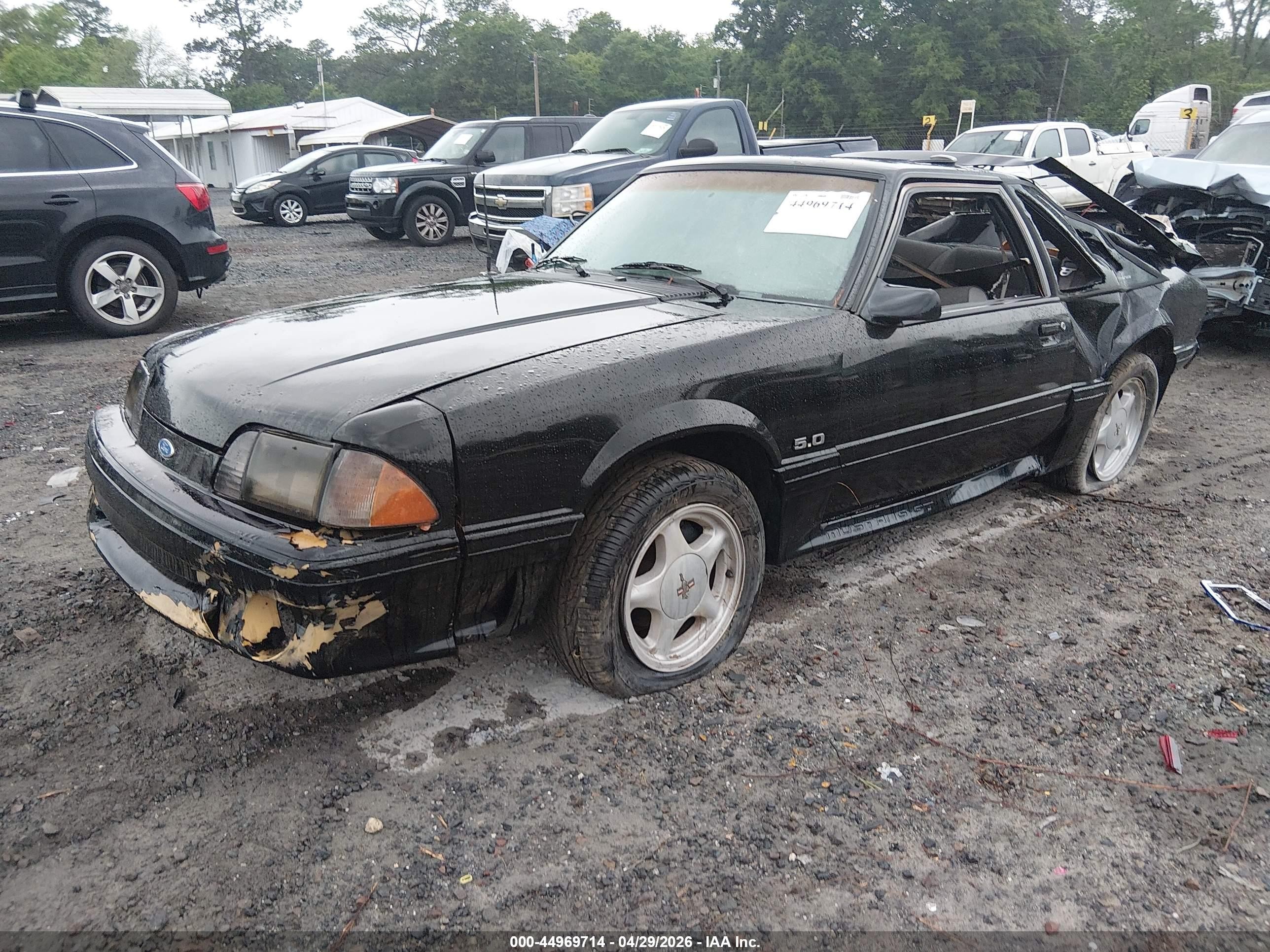 1991 Ford Mustang Gt/cobra Gt Black vin: 1FACP42EXMF114783