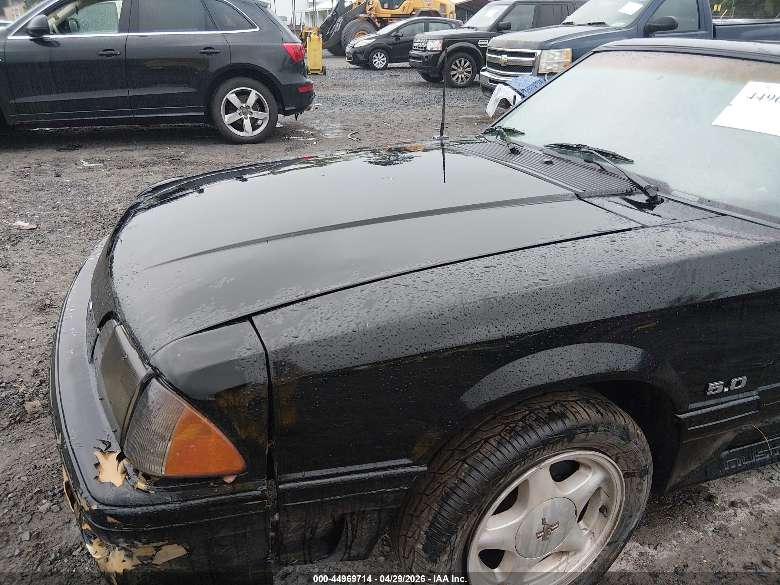 1991 Ford Mustang Gt/cobra Gt Black vin: 1FACP42EXMF114783