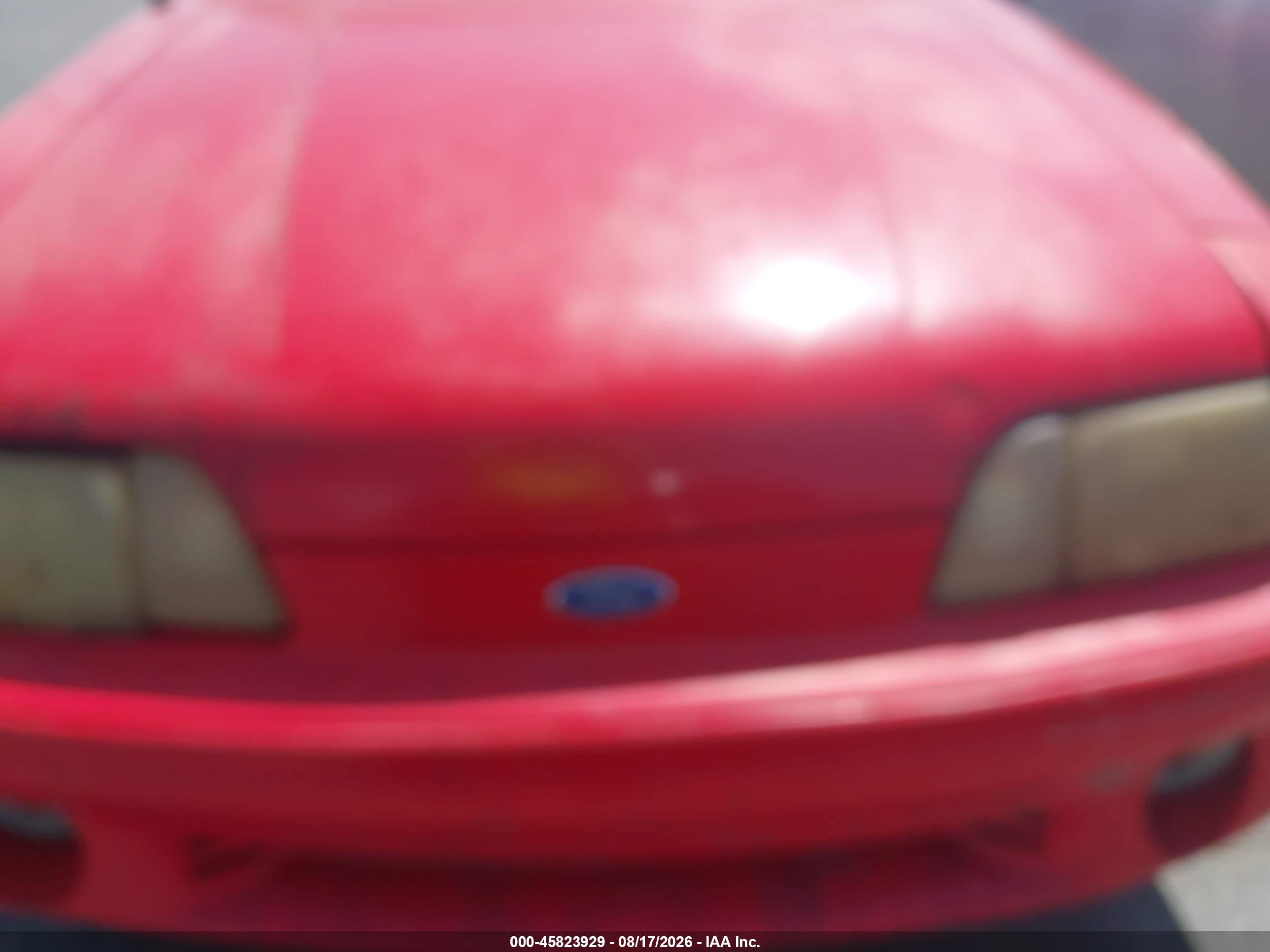 1993 Ford Mustang Gt/cobra Gt Red vin: 1FACP42EXPF100418
