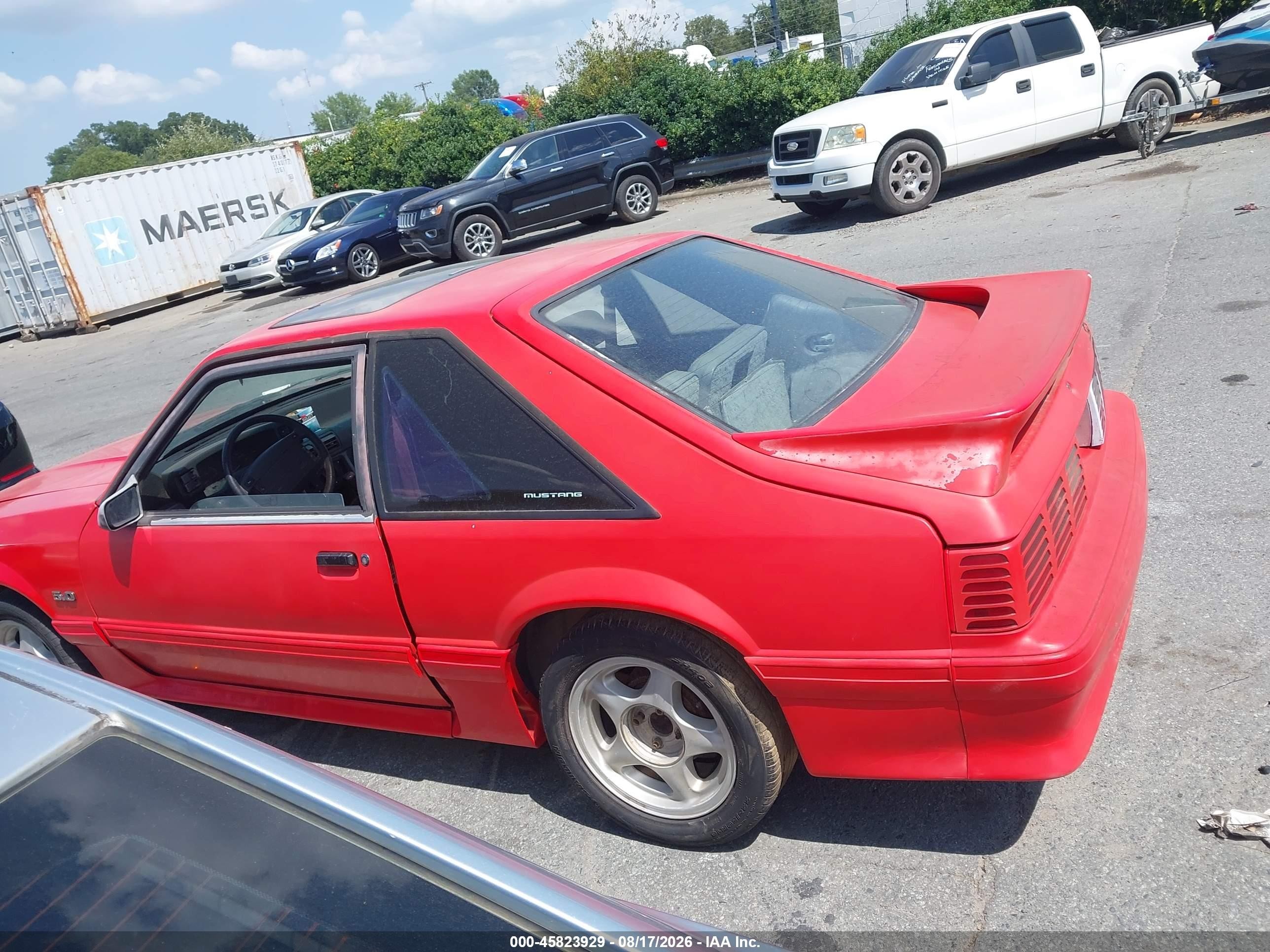 1993 Ford Mustang Gt/cobra Gt Red vin: 1FACP42EXPF100418