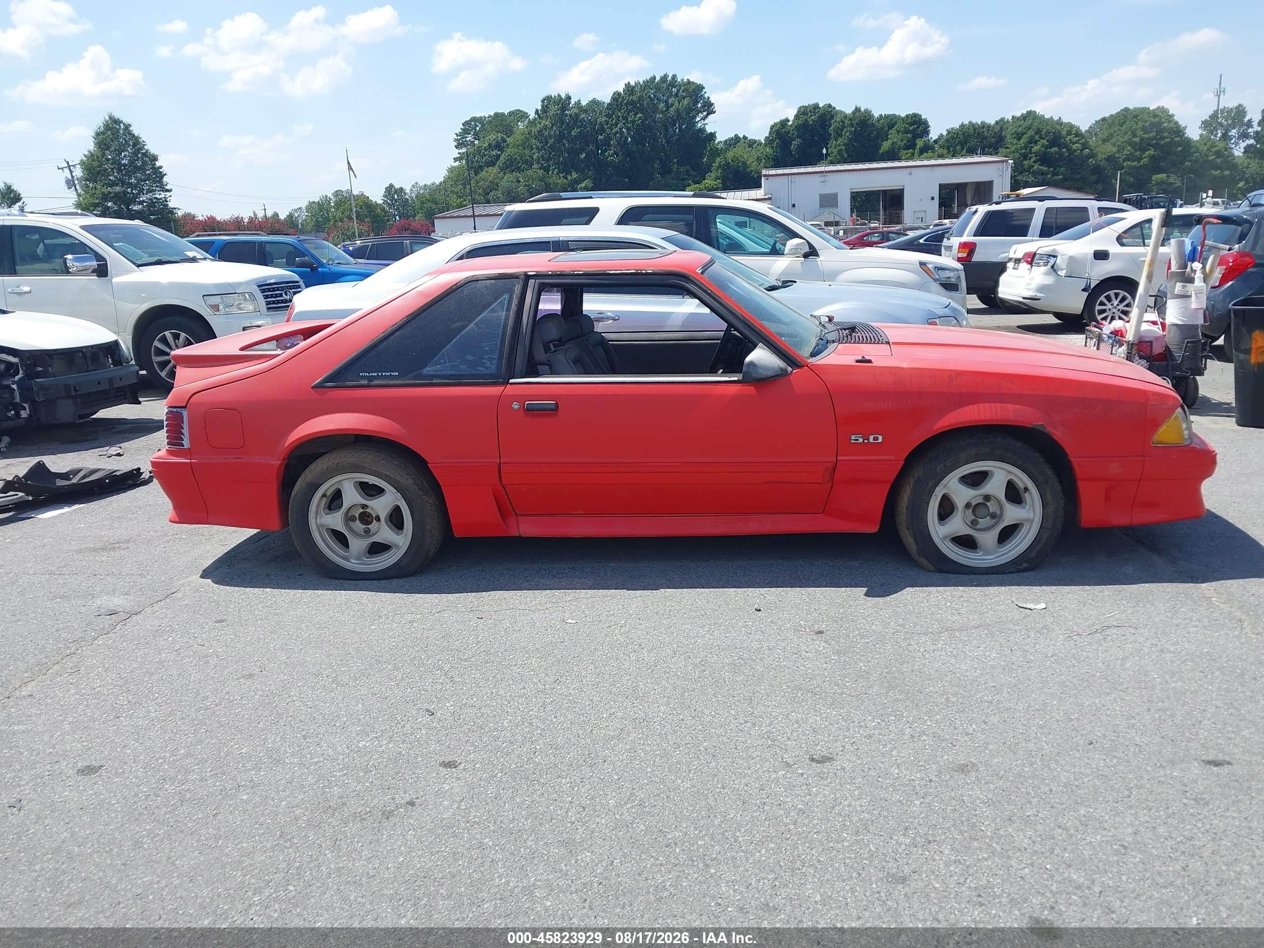 1993 Ford Mustang Gt/cobra Gt Red vin: 1FACP42EXPF100418