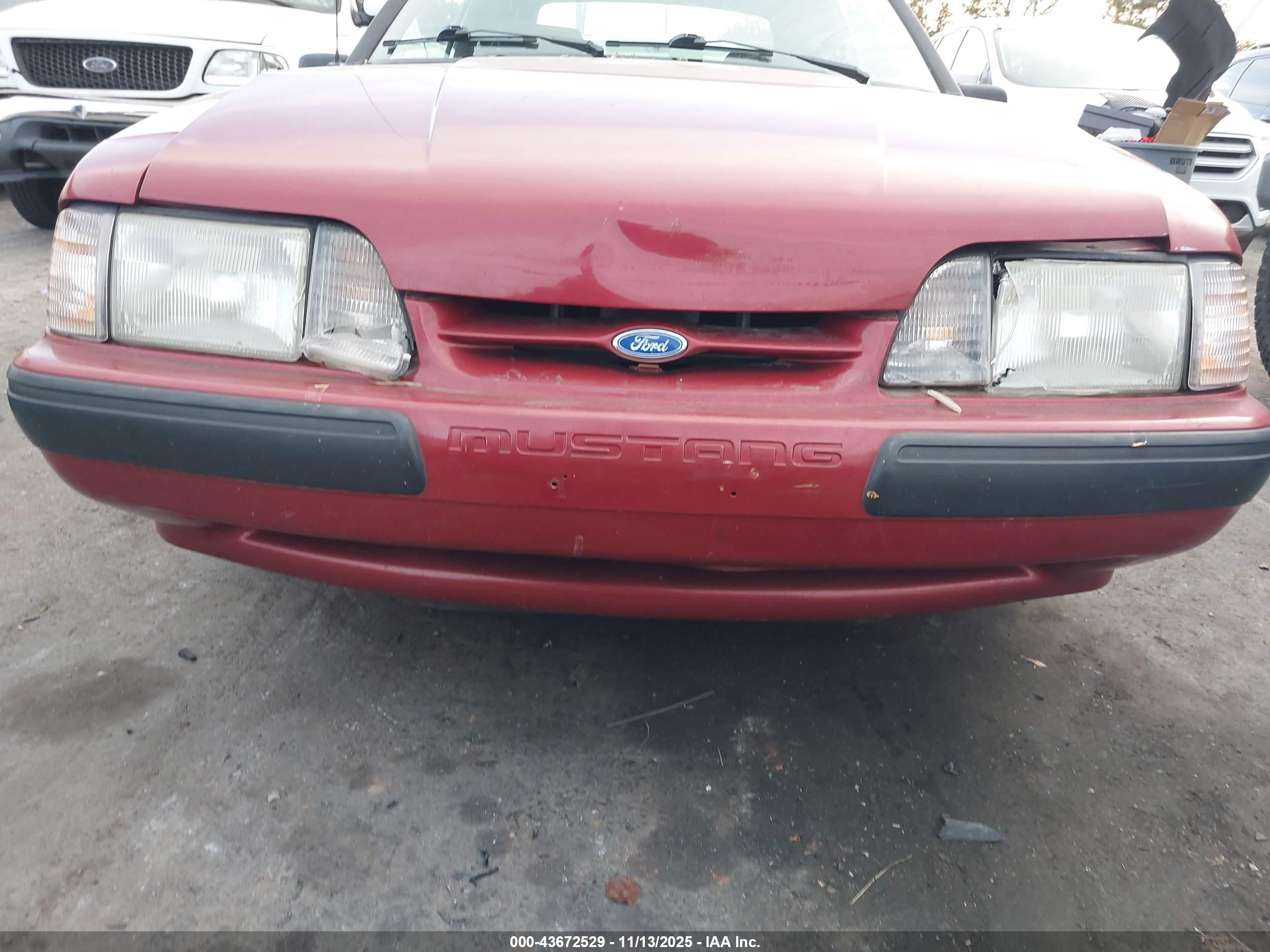 1990 Ford Mustang Lx Red vin: 1FACP44A2LF195139