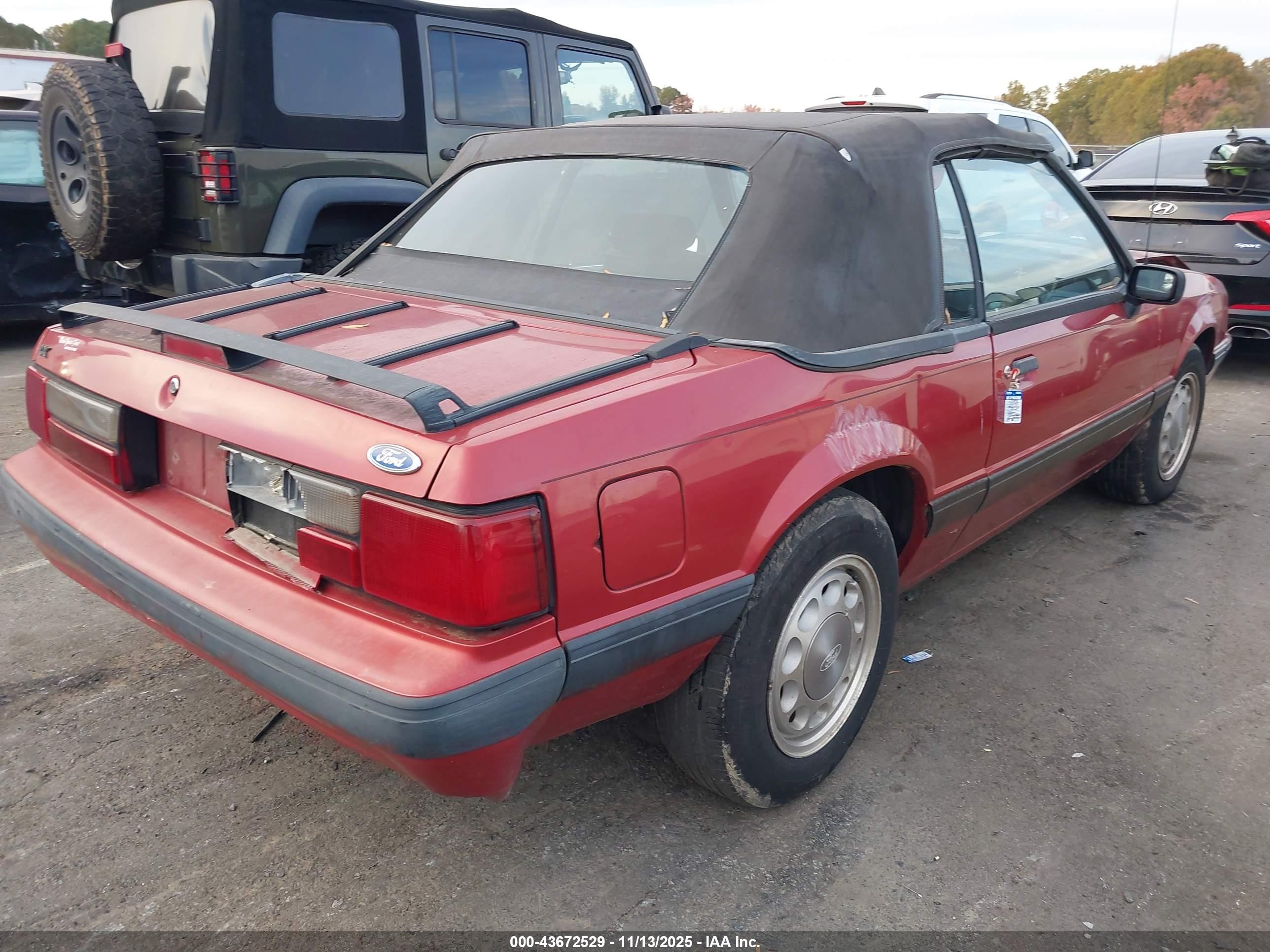 1990 Ford Mustang Lx Red vin: 1FACP44A2LF195139