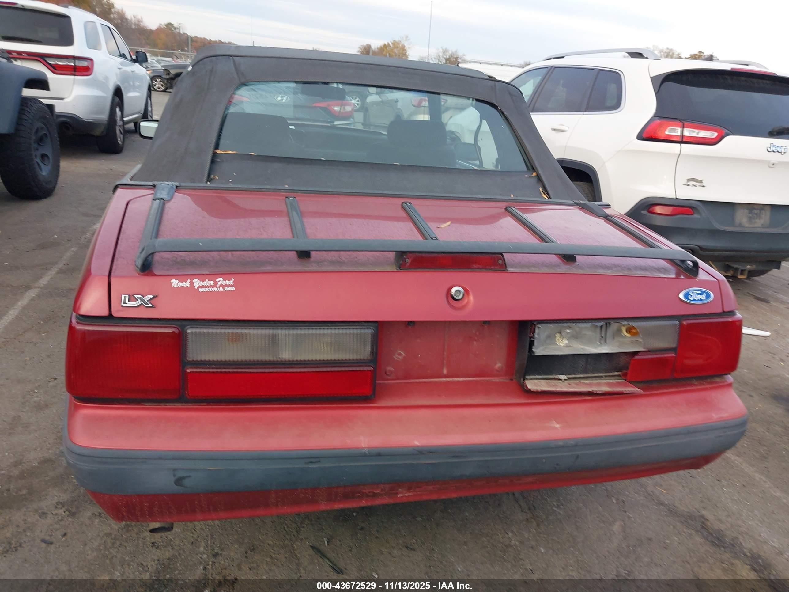 1990 Ford Mustang Lx Red vin: 1FACP44A2LF195139