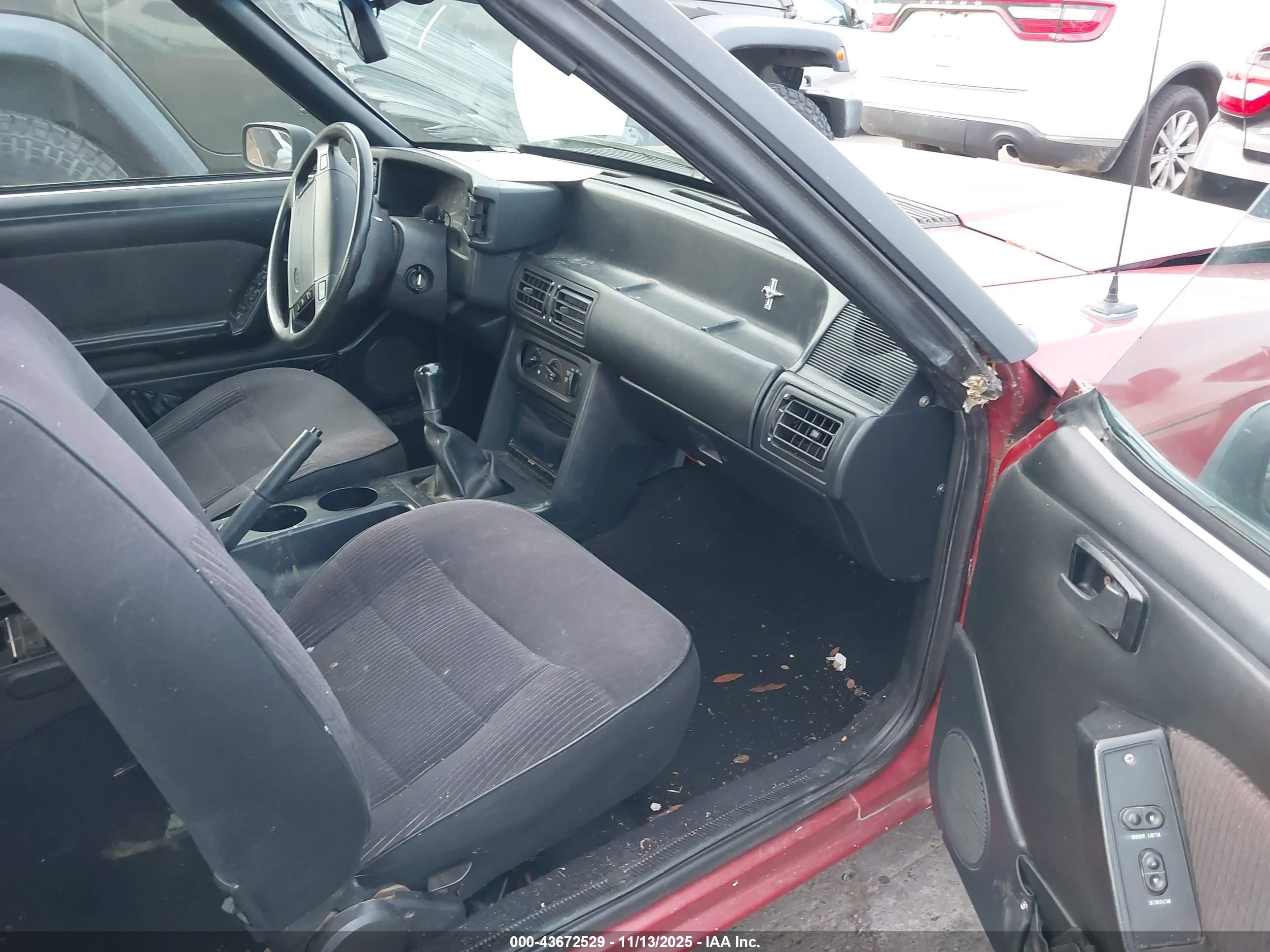 1990 Ford Mustang Lx Red vin: 1FACP44A2LF195139