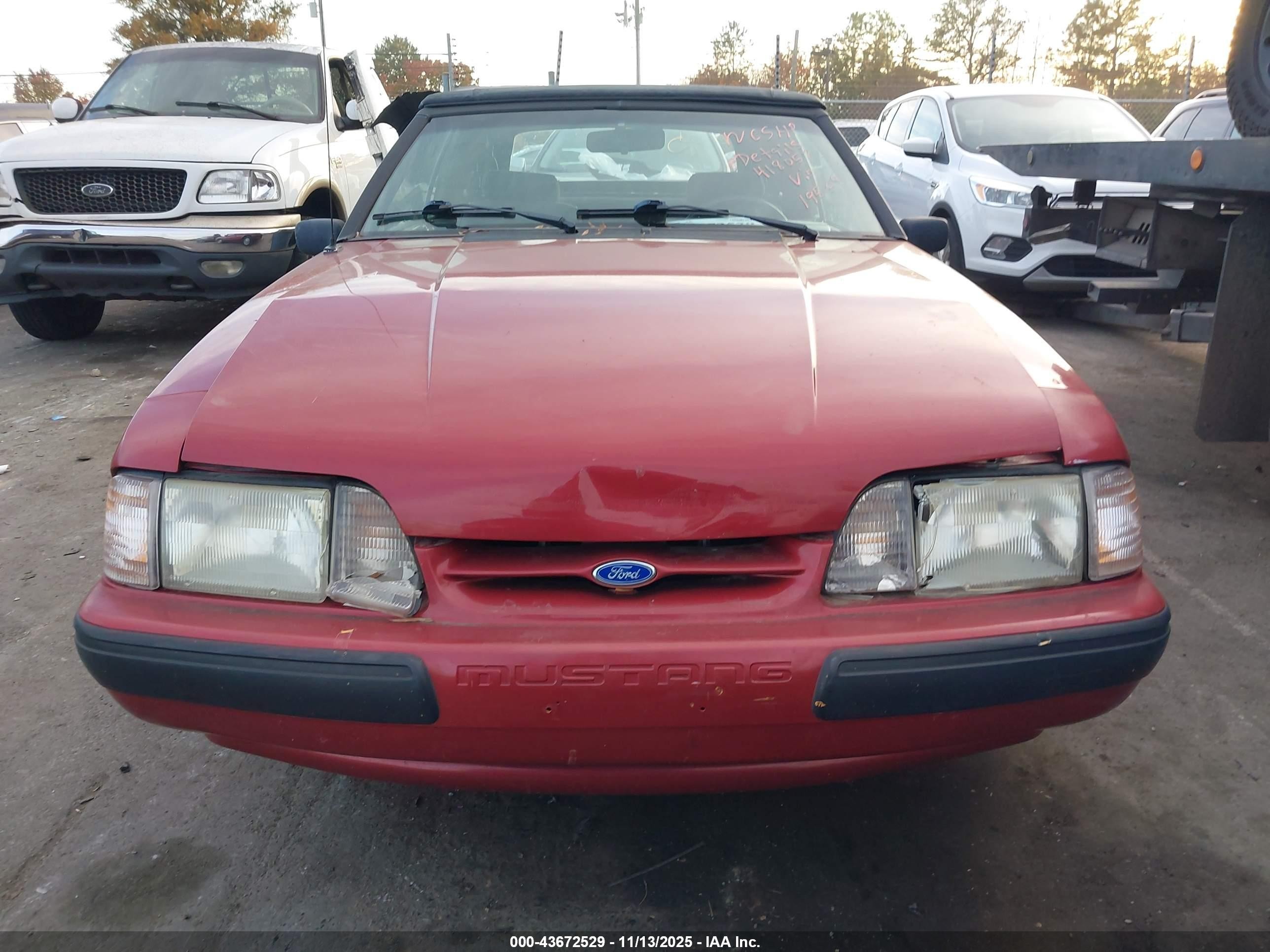 1990 Ford Mustang Lx Red vin: 1FACP44A2LF195139