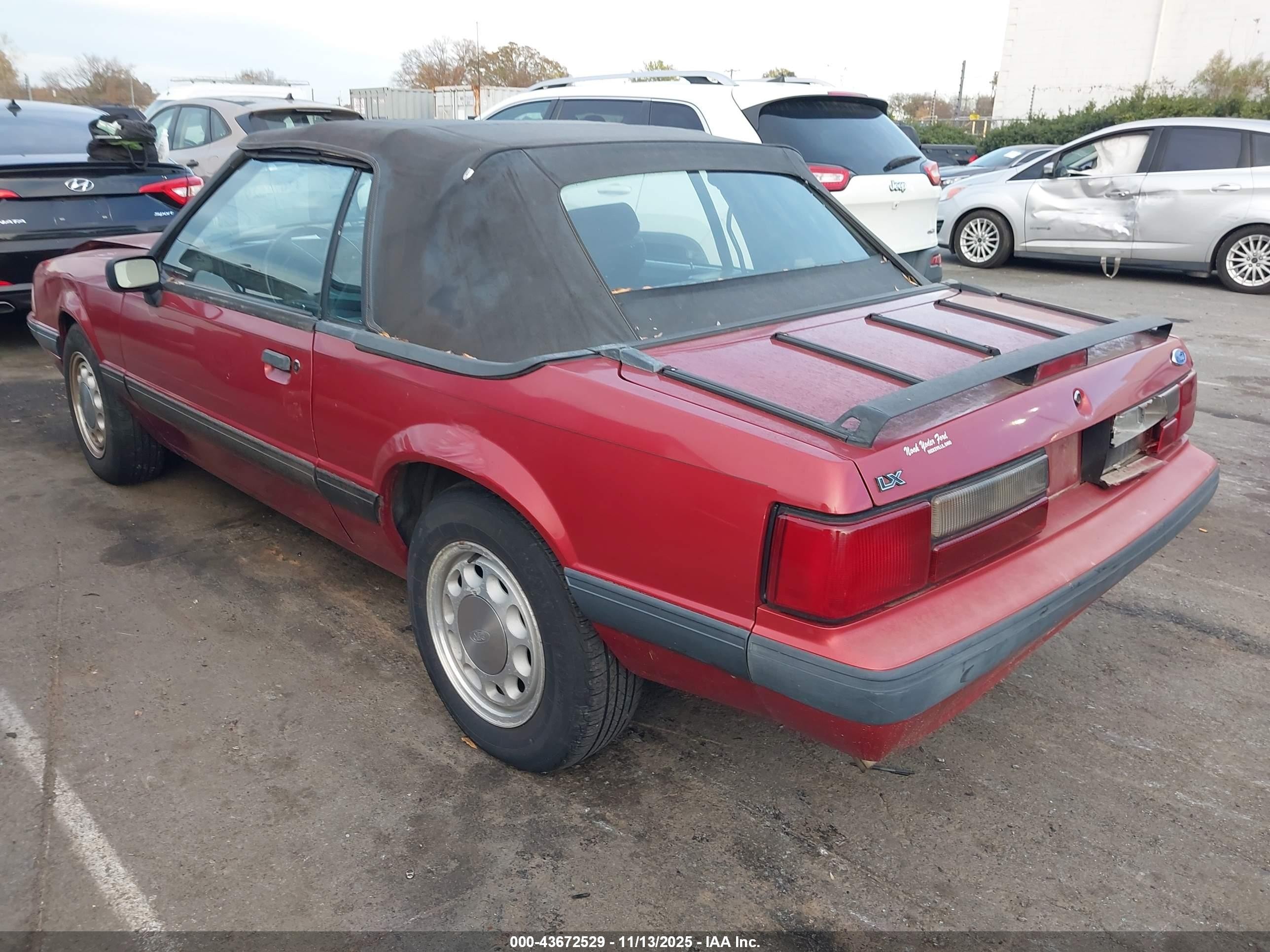 1990 Ford Mustang Lx Red vin: 1FACP44A2LF195139