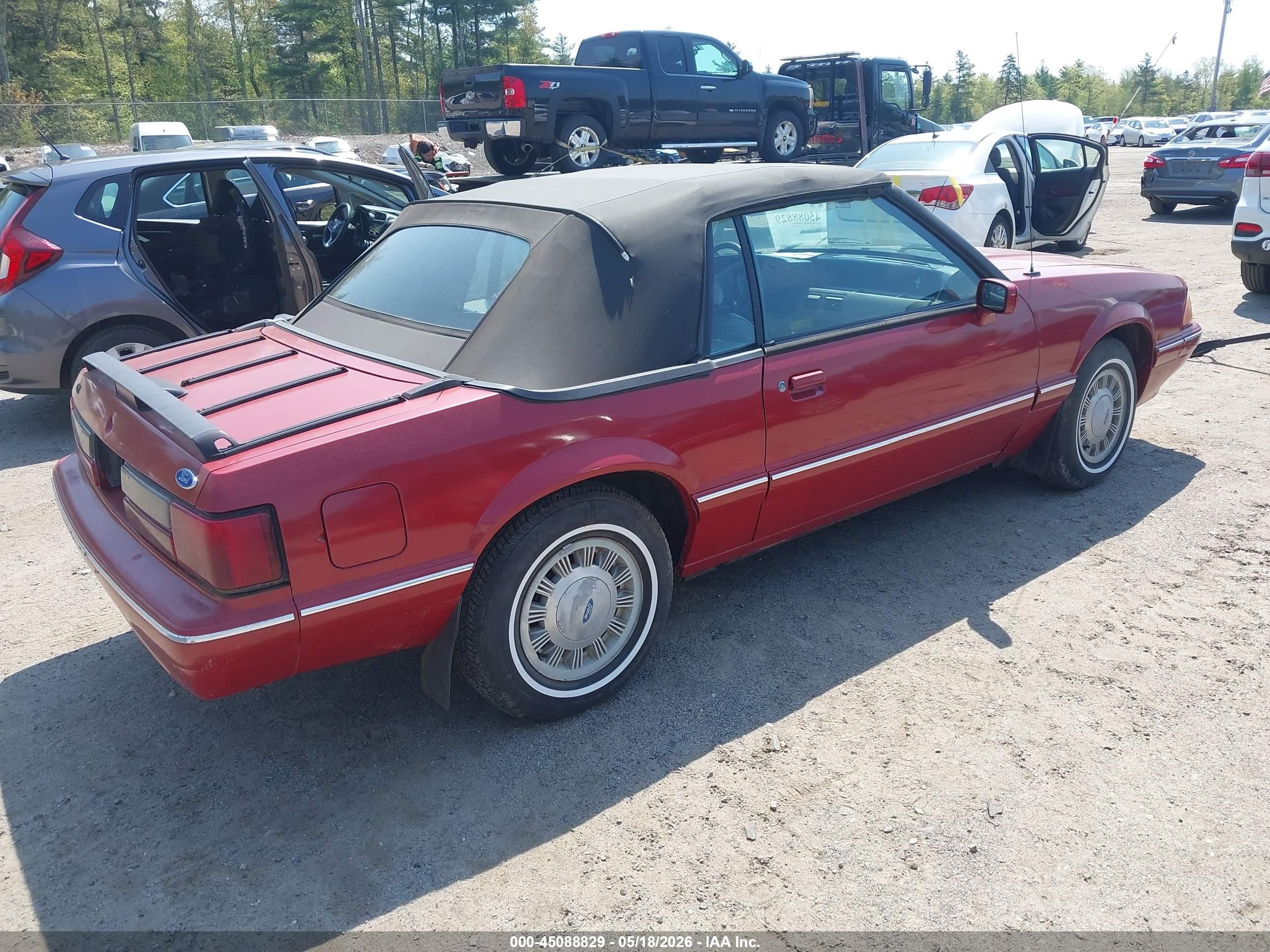 1990 Ford Mustang Lx Red vin: 1FACP44A7LF215515