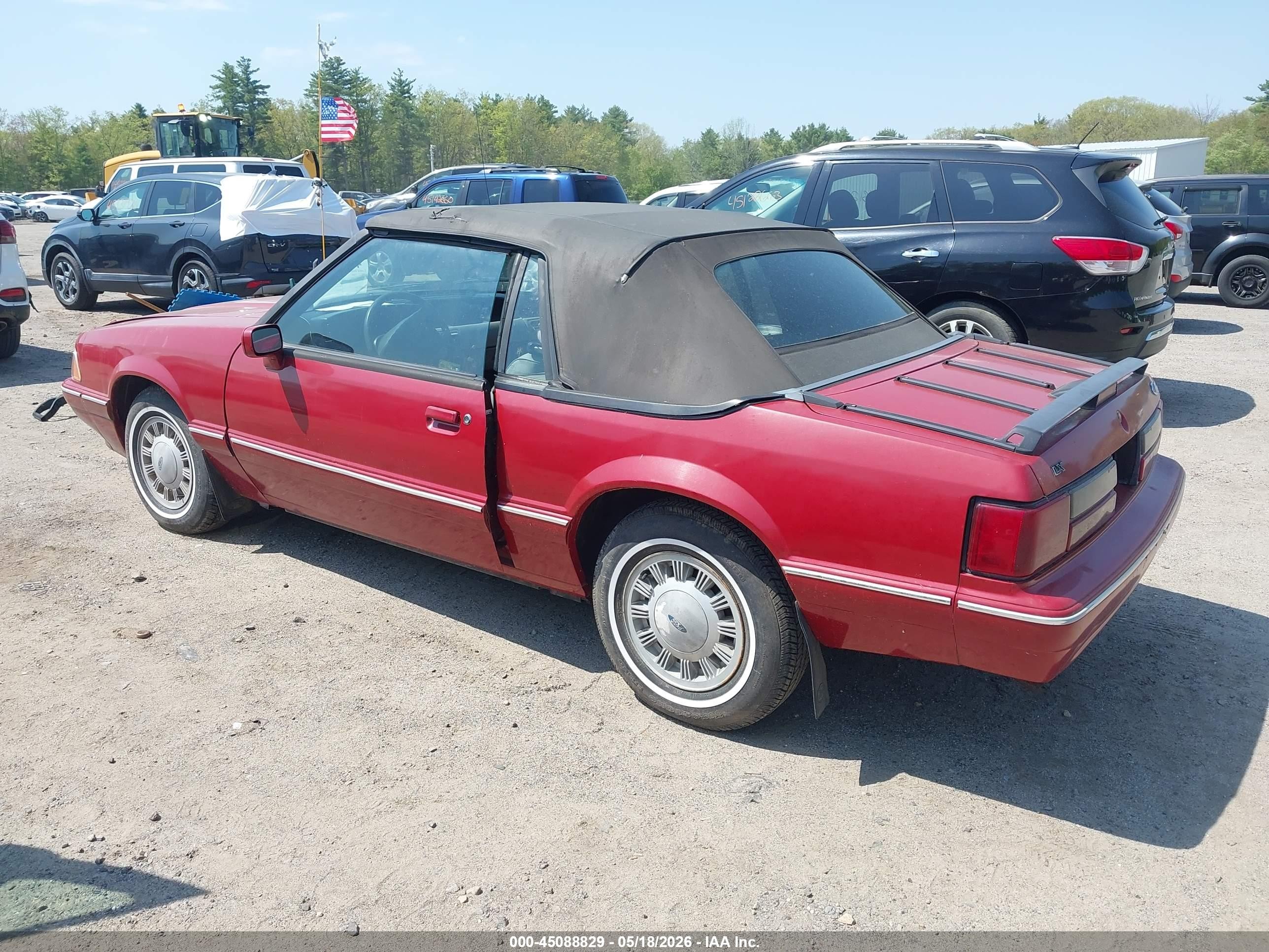 1990 Ford Mustang Lx Red vin: 1FACP44A7LF215515