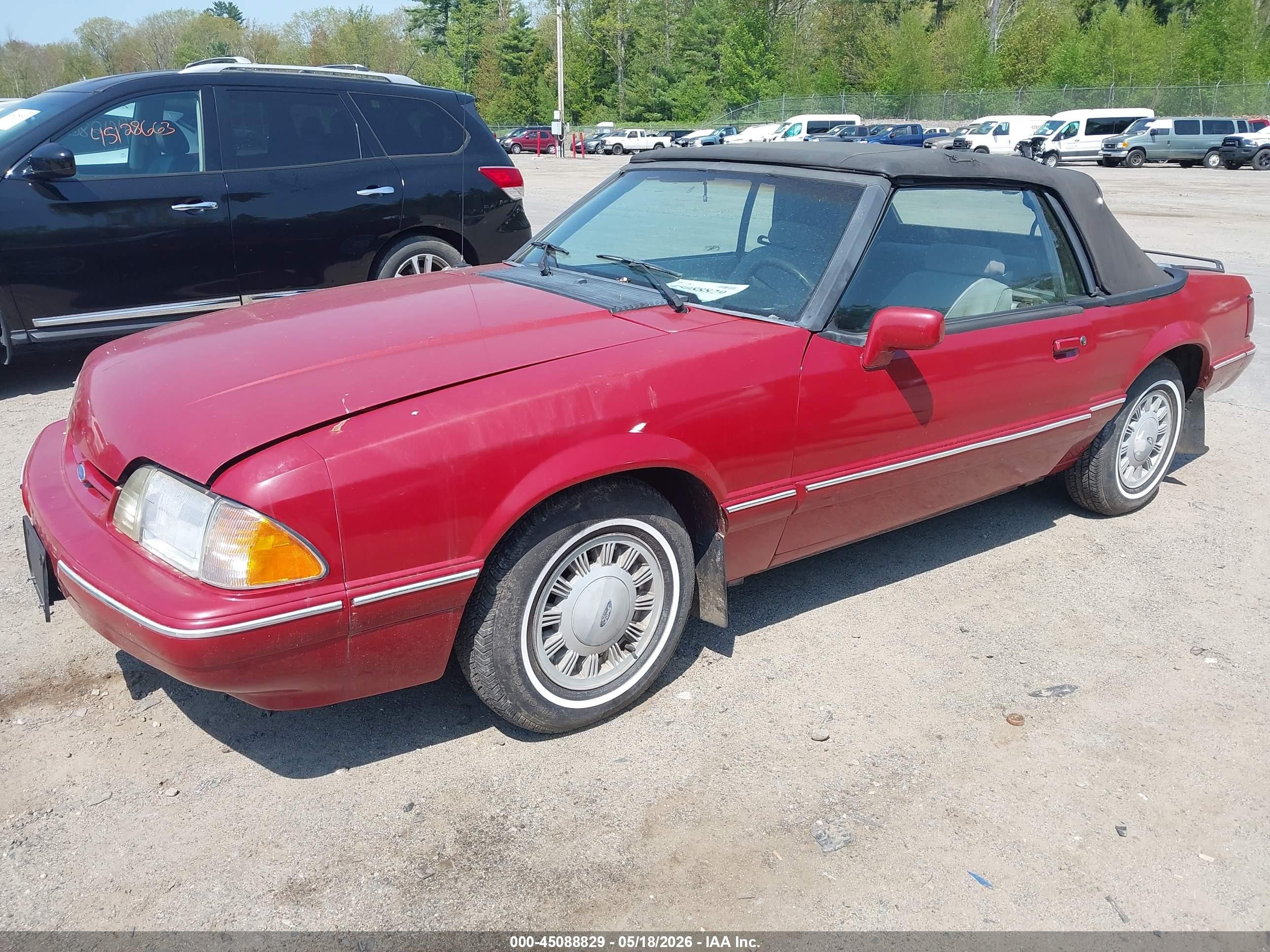 1990 Ford Mustang Lx Red vin: 1FACP44A7LF215515