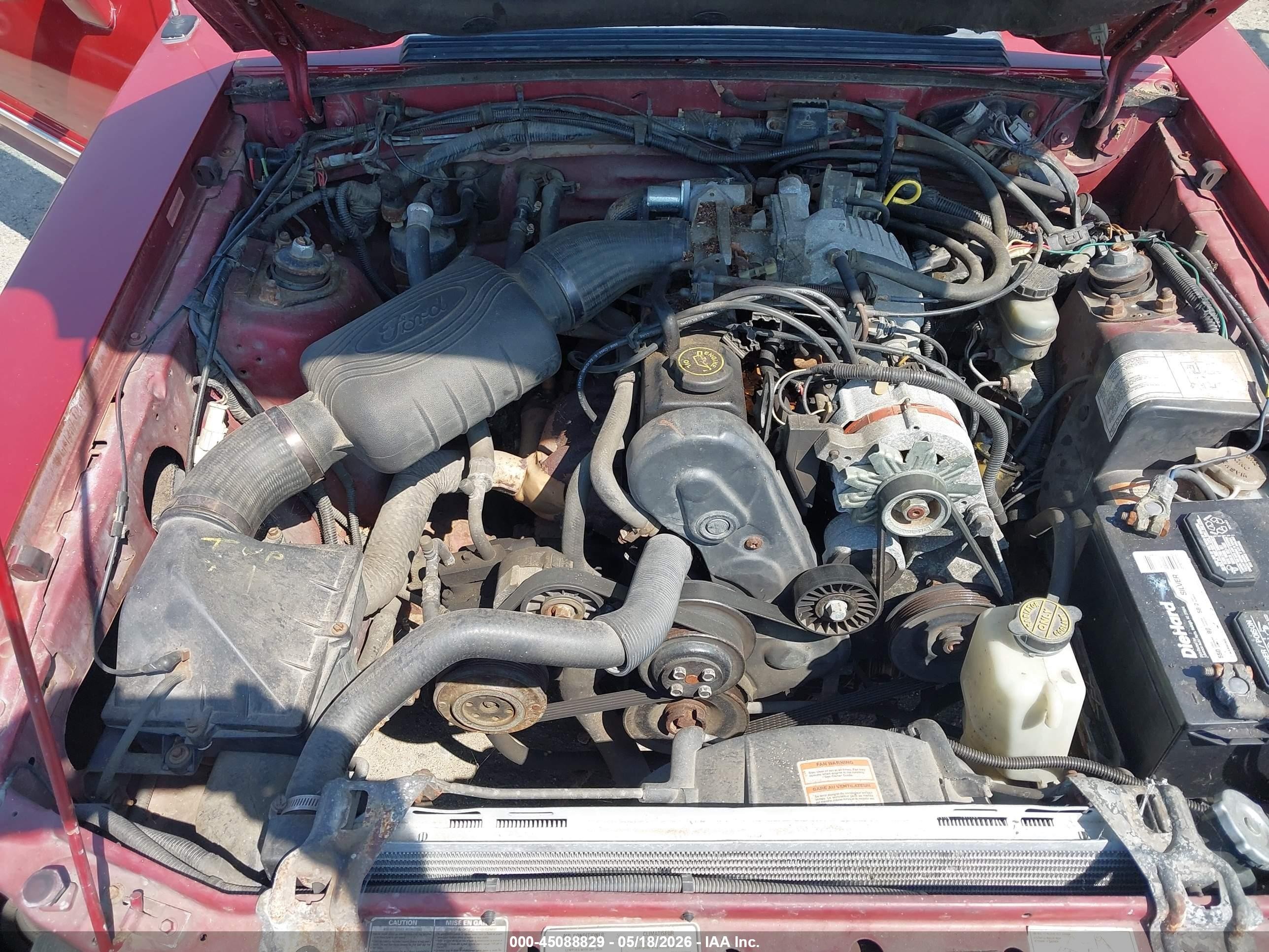 1990 Ford Mustang Lx Red vin: 1FACP44A7LF215515