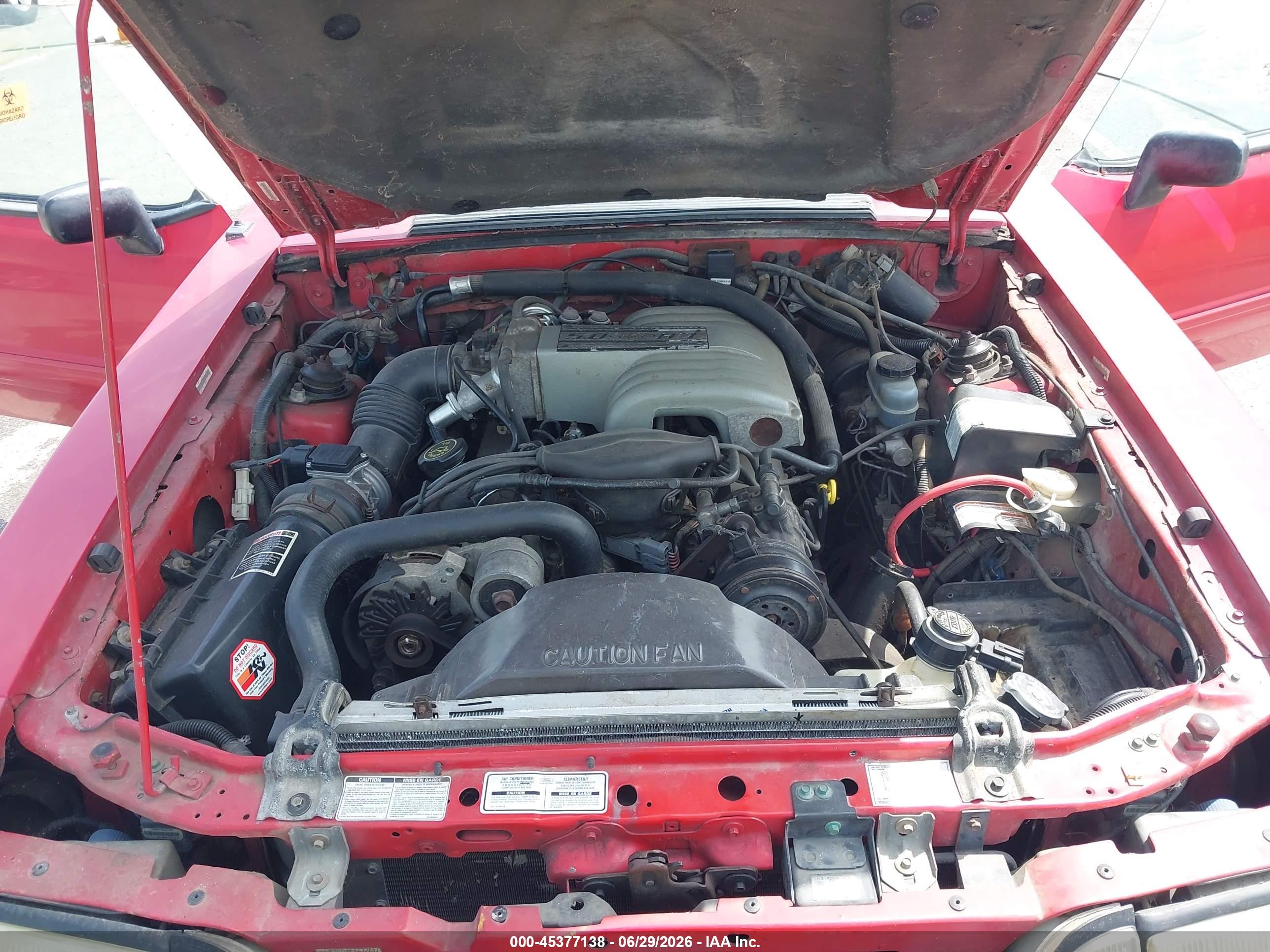 1992 Ford Mustang Lx Red vin: 1FACP44E3NF113246