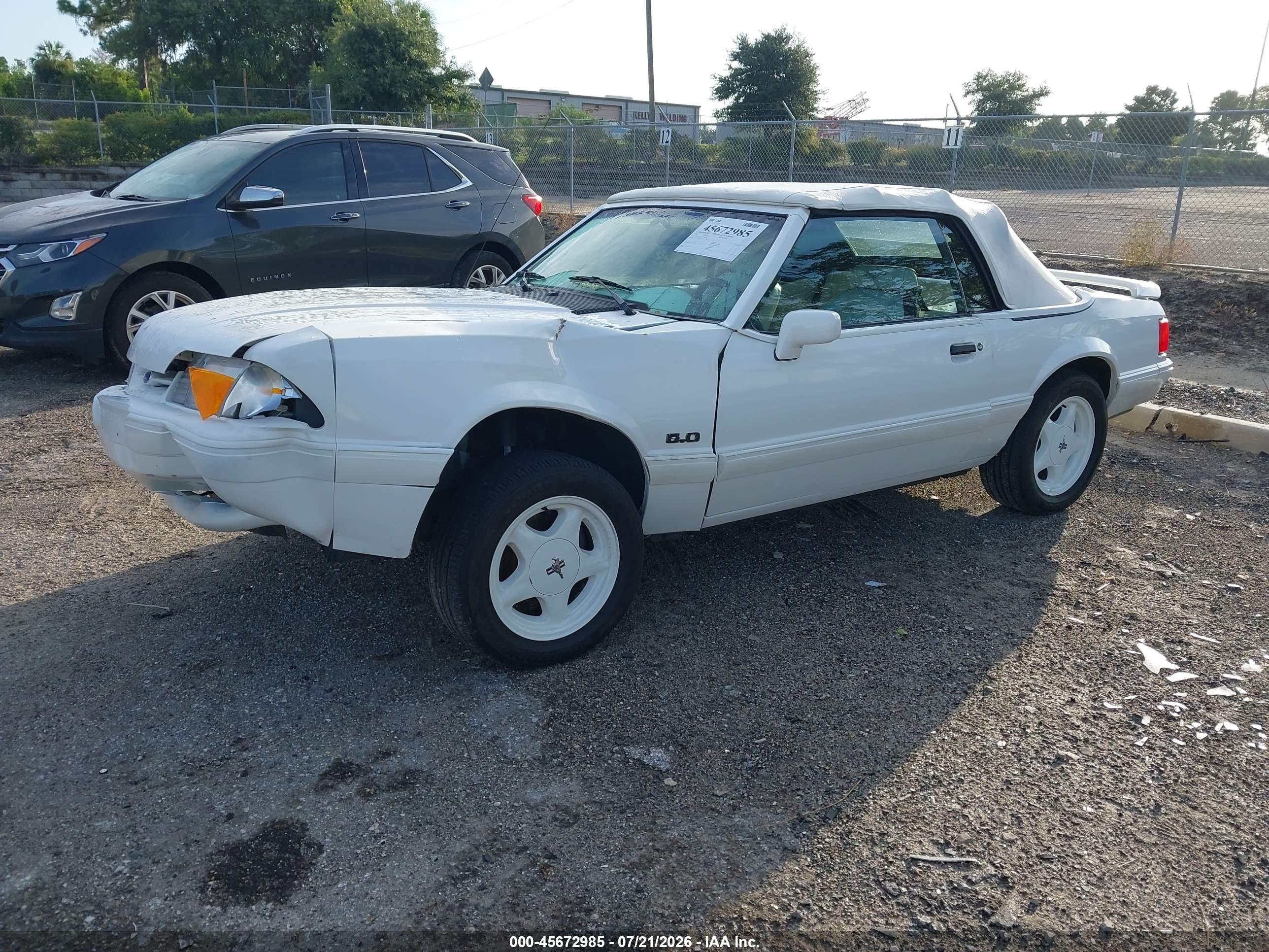 1993 Ford Mustang Lx White vin: 1FACP44E4PF198438
