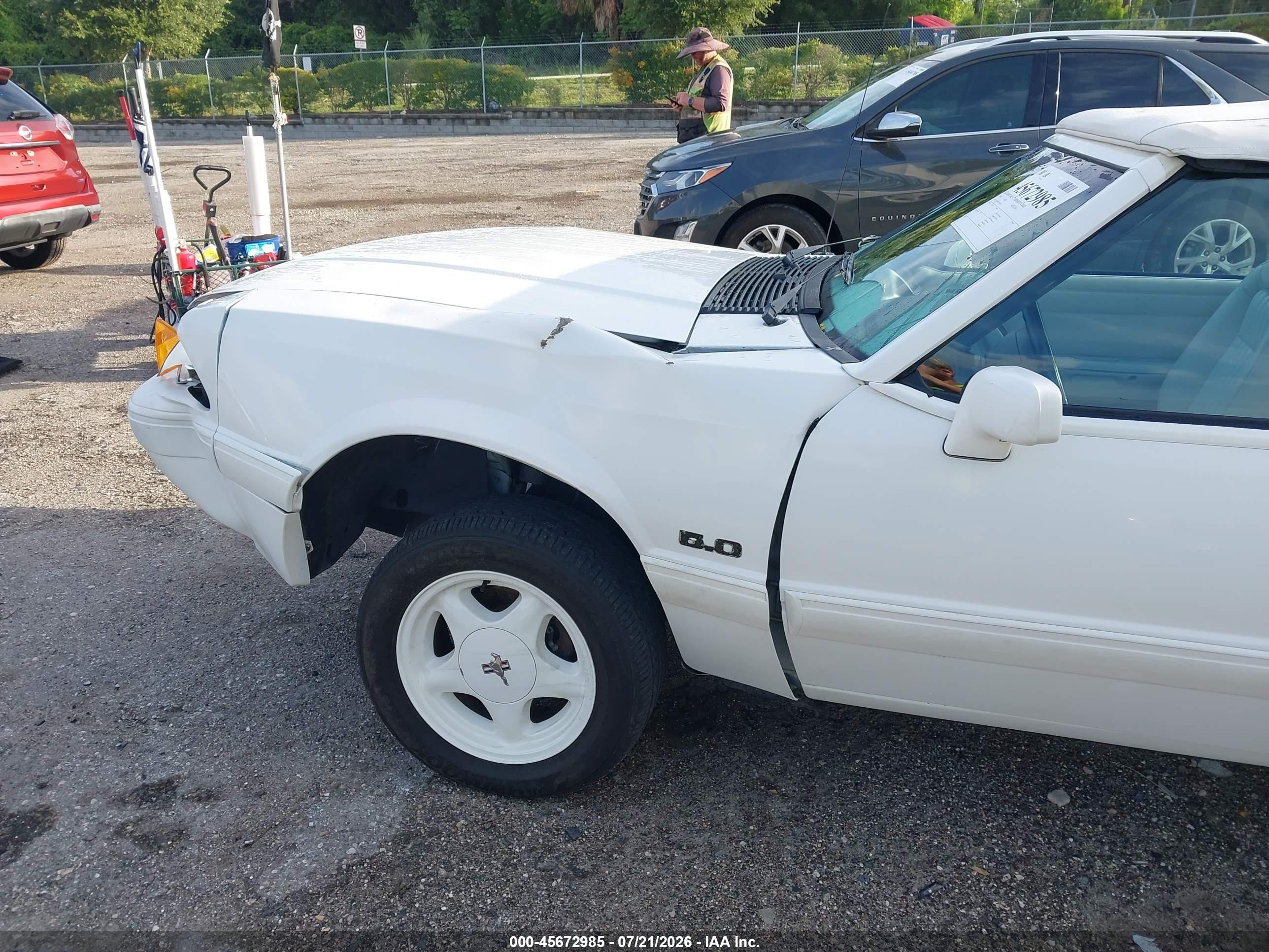 1993 Ford Mustang Lx White vin: 1FACP44E4PF198438