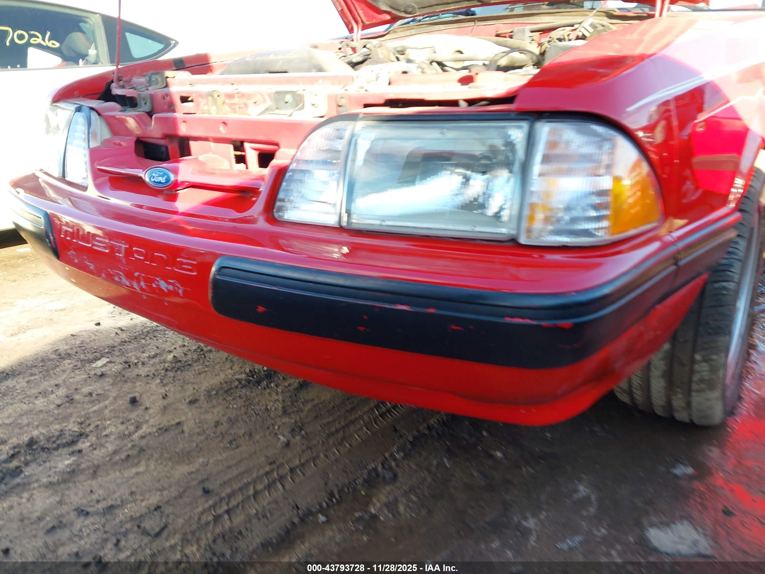1991 Ford Mustang Lx Red vin: 1FACP44E7MF156650