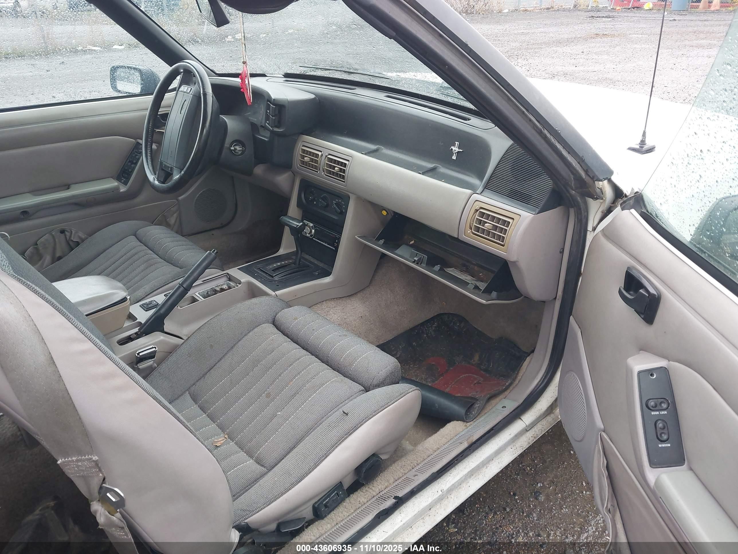 1991 Ford Mustang Lx White vin: 1FACP44E9MF130454