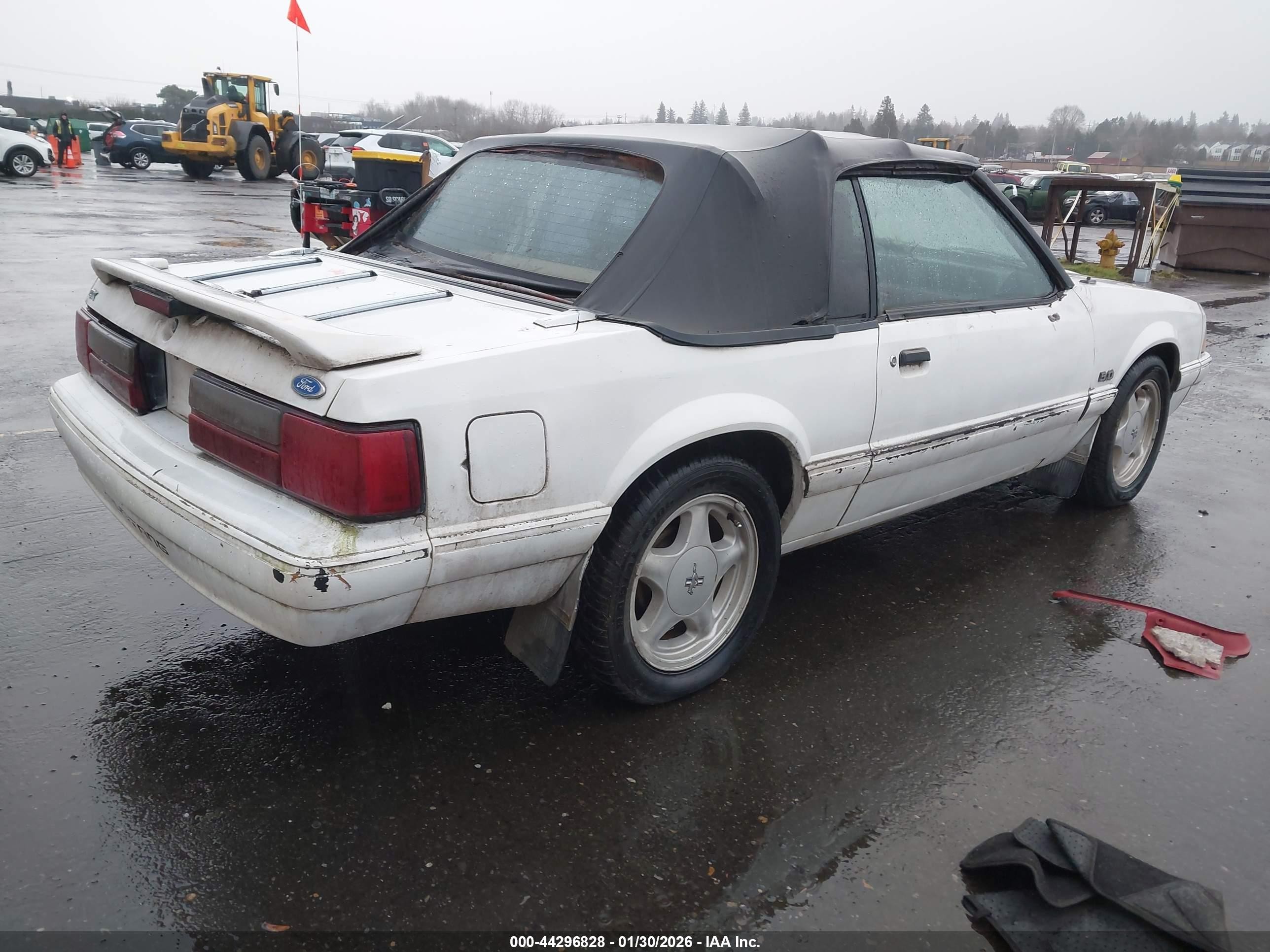 1991 Ford Mustang Lx White vin: 1FACP44EXMF184166