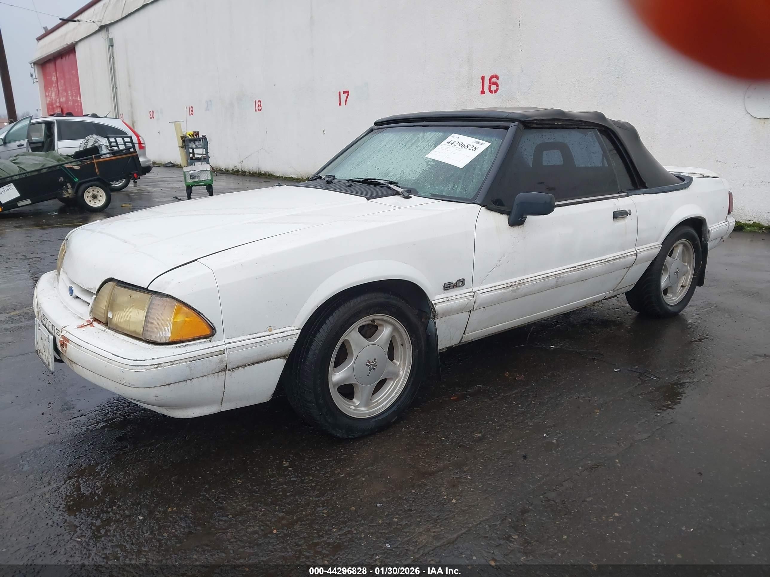 1991 Ford Mustang Lx White vin: 1FACP44EXMF184166