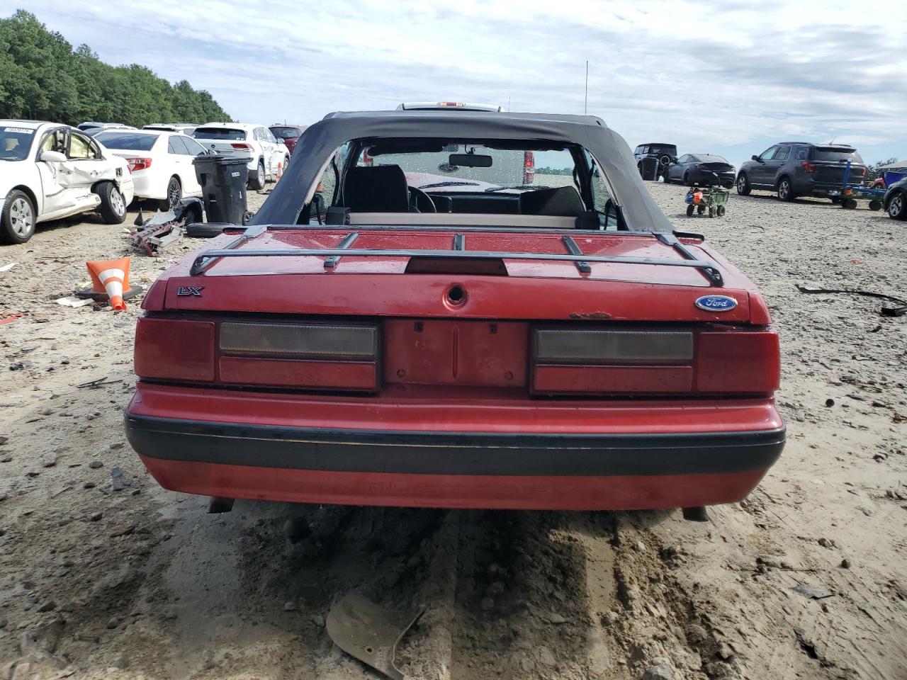 1991 Ford Mustang Lx Burgundy vin: 1FACP44EXMF194129