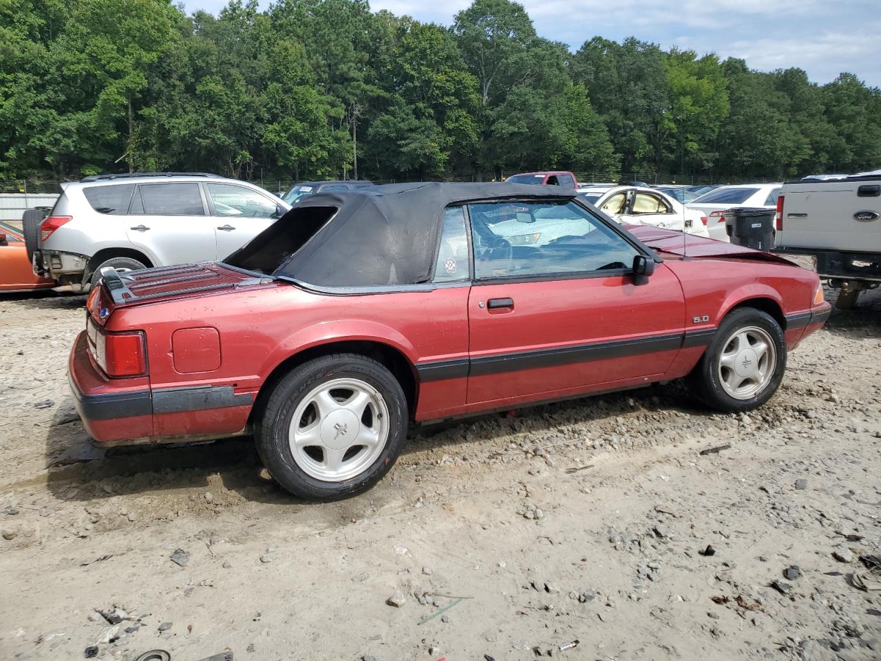 1991 Ford Mustang Lx Burgundy vin: 1FACP44EXMF194129