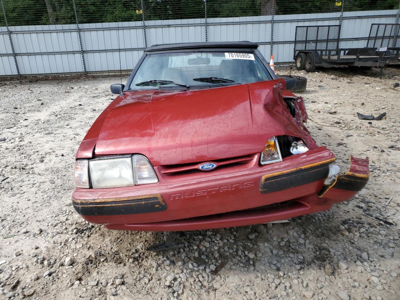 1991 Ford Mustang Lx Burgundy vin: 1FACP44EXMF194129