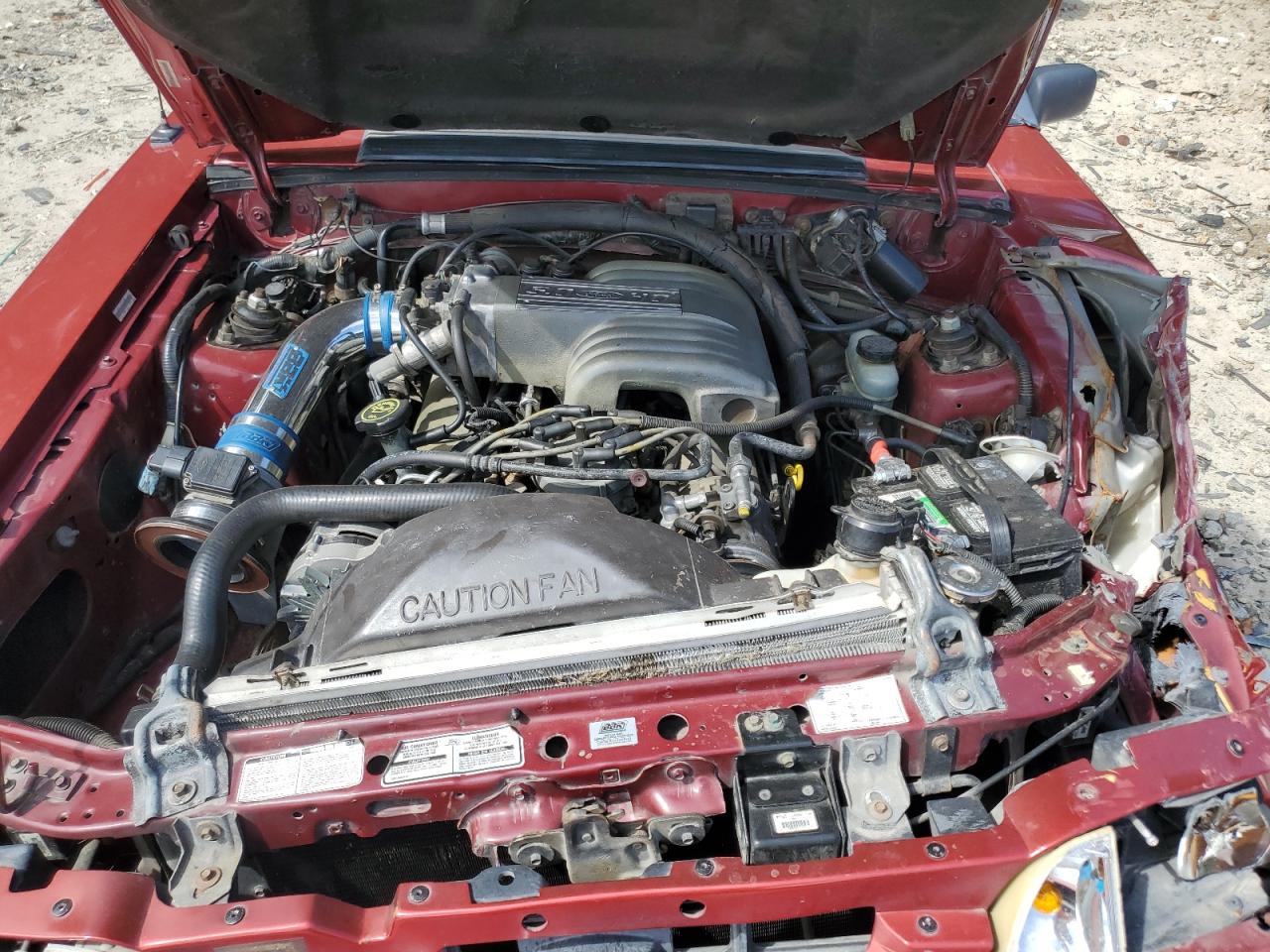 1991 Ford Mustang Lx Burgundy vin: 1FACP44EXMF194129